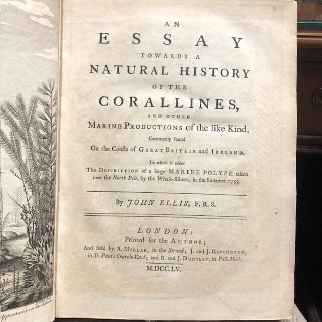 Essay Towards a Natural History of the Corallines, and Other Marine Productions of the like Kind Commonly found on the Coasts of Great Britain and Ireland. To which is added the Description of a large Marine Polype taken near the North Pole, by the Whale-fishers, in the Summer 1753. — photograph 2.
