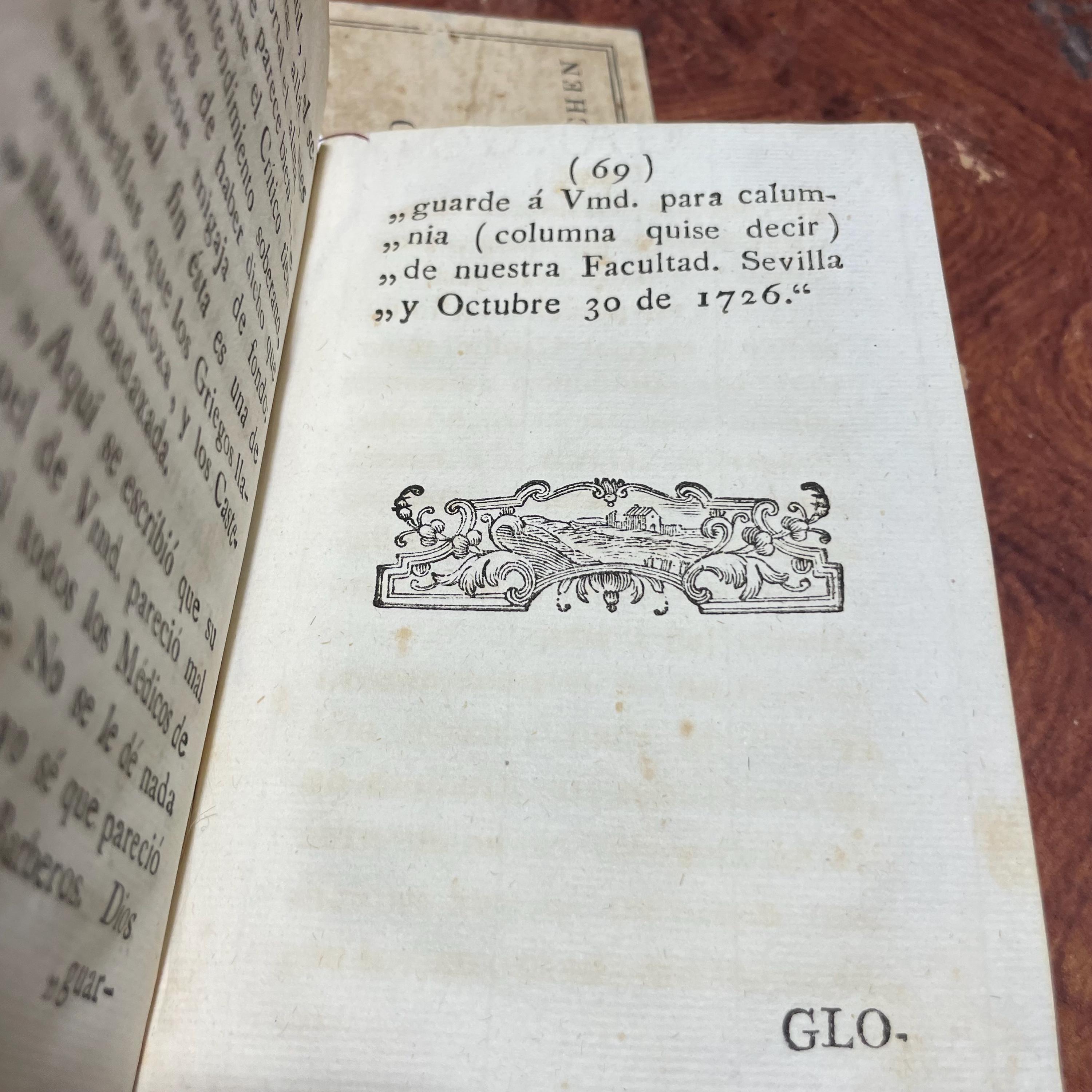 Coleccion De Papales Critico Apologeticos, Que En Su Jubentud Escribio El P. Joseph Francisco de Isla, De La Compania de Jesus, Contra El Dr. Don Pedro de Aquenza, Y El Bachiller Don Diego de Torres, En Defensa… Translated from Spanish: Collection of Critical-Apologetic Papers, Written in His Youth by Father Joseph Francisco de Isla, of the Society of Jesus, against Dr. Don Pedro de Aquenza, and Bachelor Don Diego de Torres, in Defense… — photograph 10.