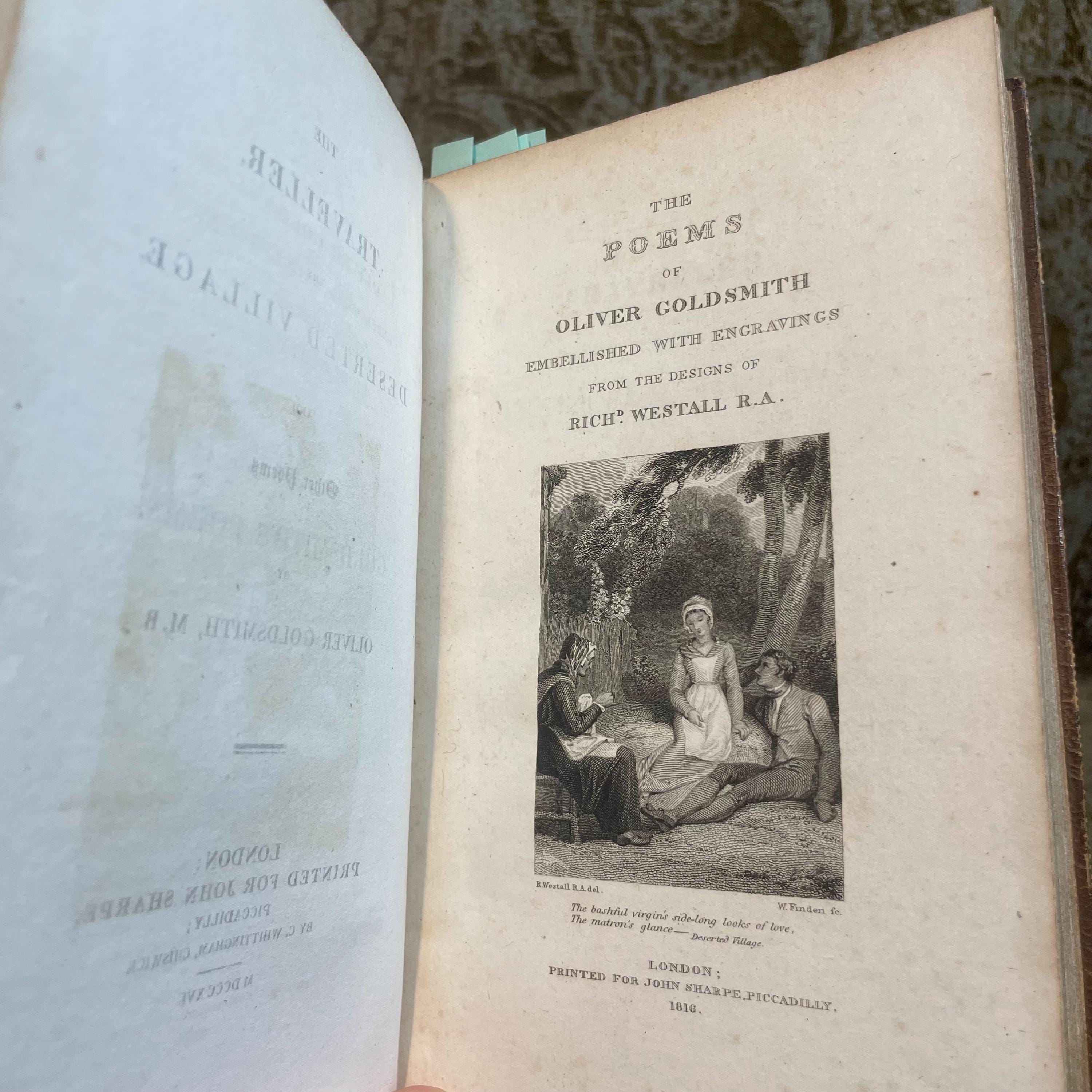 The Poems of Oliver Goldsmith Embellished with Engravings from The Designs of Richard Westall, R.A. The Traveller, The Deserted Village, and Other Poems… — photograph 5.