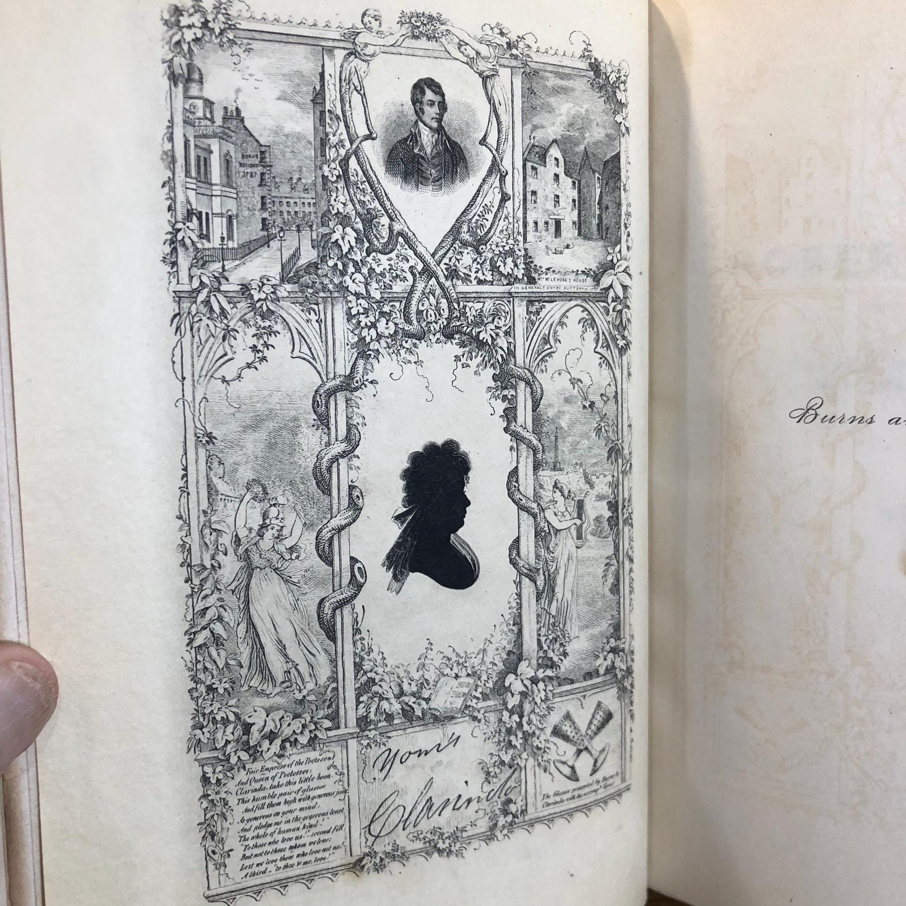 Complete Works of Robert Burns Self-Interpreting) Illustrated with Sixty Etchings and Wood Cuts, Maps and Facsimiles — photograph 7.