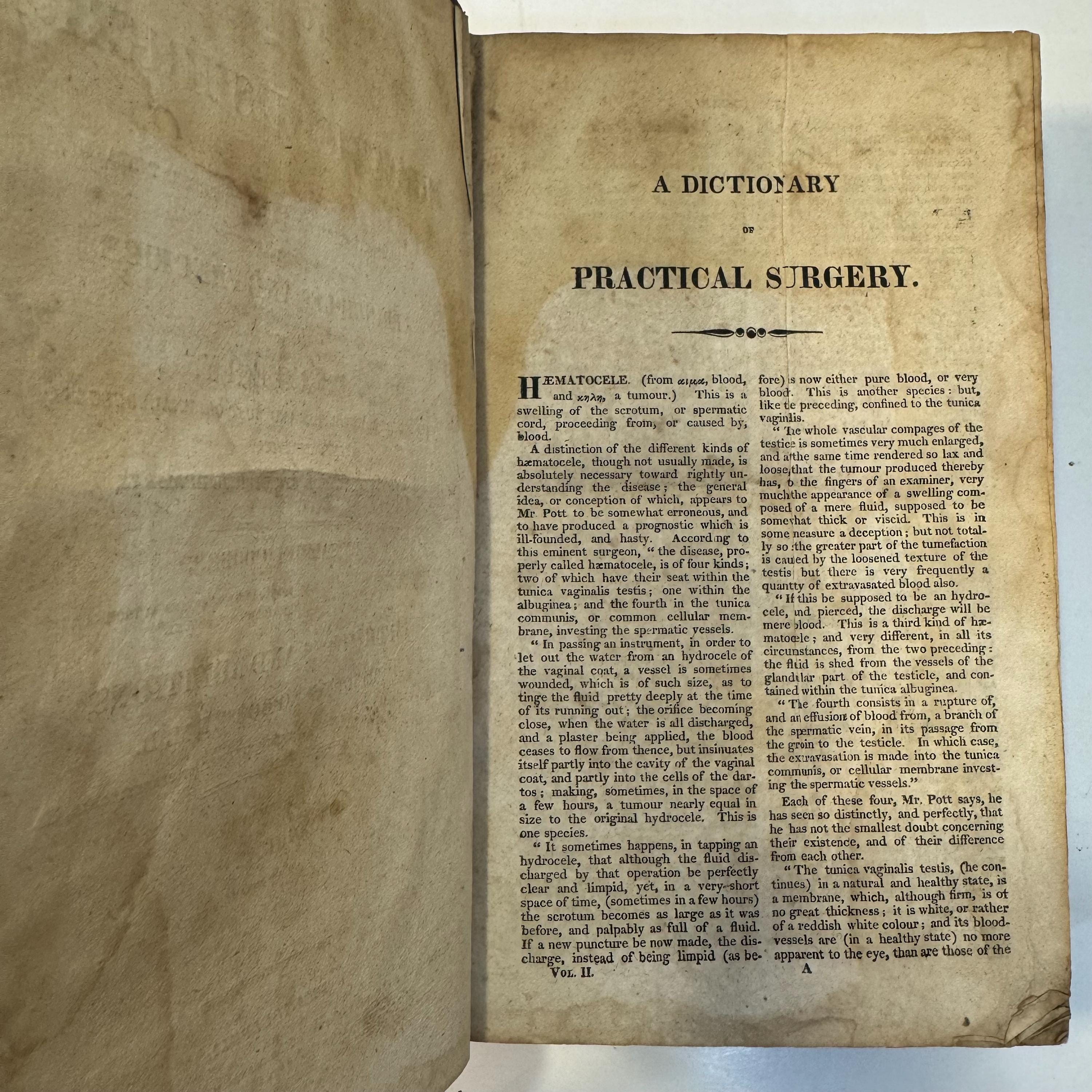 Dictionary of Practical Surgery, containing a complete exhibition of the present state of the principles and practice of Surgery, collected From the best and most original sources of information, and illustrated by critical remarks. — photograph 4.