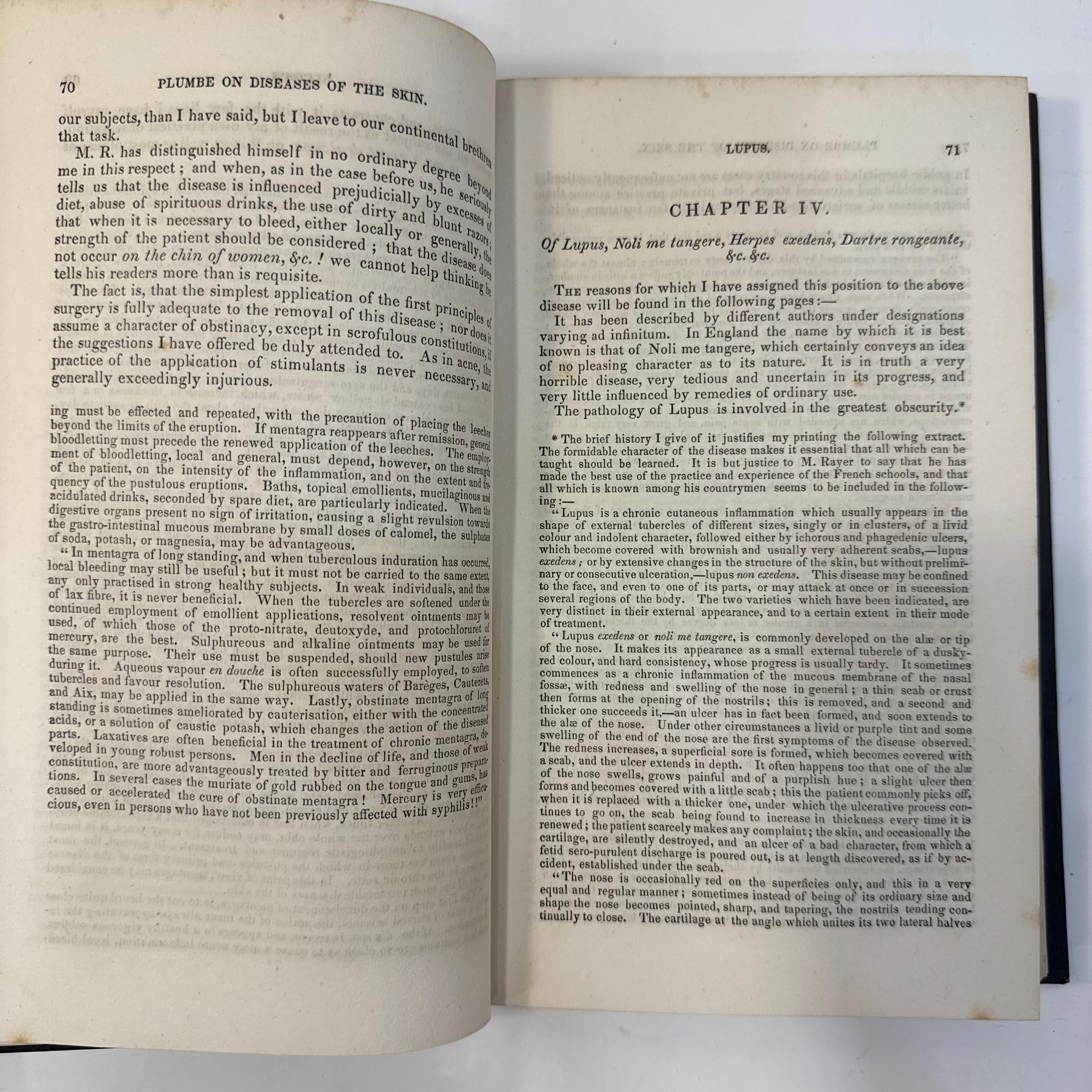 A Practical Treatise on The Diseases of The Skin by Samuel Plumbe, 1837 | Revised & Enlarged Edition — photograph 10.