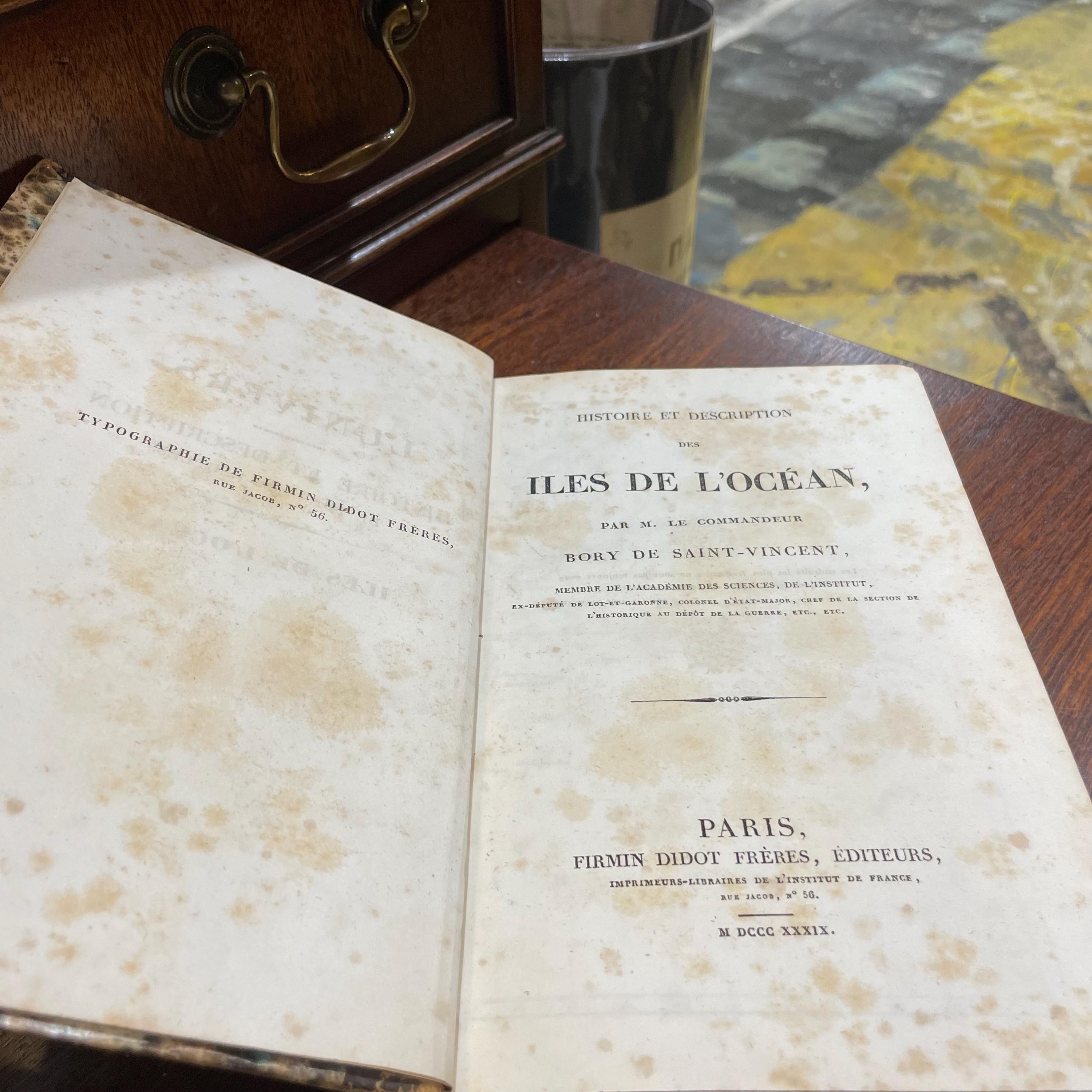 Histoire Et Description De Iles De L'Ocean. ---AND -- L'Univers, ou Histoire Et Description De Tous Les Peuples, De Leurs Religions, Moeurs, Coutumes, Etc.. Iles Madagascar, Bourbon et Maurice, Par M. Victor Charlier & Regions Circompolaires, Par M. Frederic LaCroix ---AND--- Ile De Sardaigne par M. Le Cevalier G. De-Gregory. ---AND--- L'Univers, ou Histoire Et Description De Tous Les Peuples, De Leurs Religions, Moeurs, Coutumes, Etc. Alger, Par M.P. Rozet. Translated from French: History and Description of the Islands of the Ocean ---AND--- The Universe, or History and Description of All Peoples, Their Religions, Customs, Habits, etc.---AND--- Islands of Madagascar, Bourbon, and Mauritius, by Mr. Victor Charlier & Circumpolar Regions, by Mr. Frederic LaCroix ---AND---Island of Sardinia by Mr. Chevalier G. De-Gregory---AND--- The Universe, or History and Description of All Peoples, Their Religions, Customs, Habits, etc. Algiers, by Mr. P. Rozet — photograph 3.