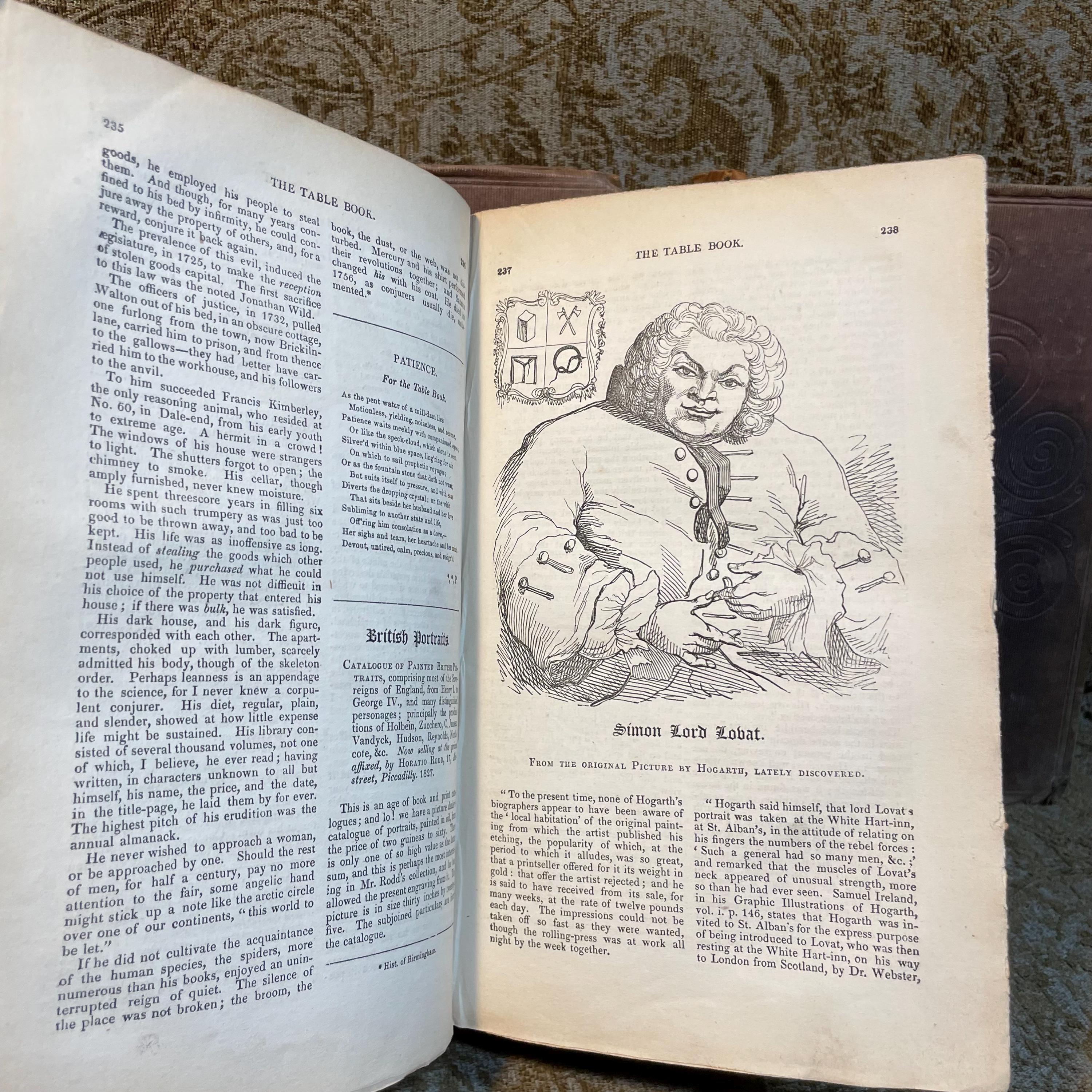 The Every-day Book and Table Book; Or, Everlasting Calendar of Popular Amusements, Sports, Pastimes, Ceremonies, Manners, Custome, and Events, Incident to Each of The Three Hundred and Sixty-Five Days, in Past and Opresent Times; Forming a Complete History of The Year, Months, and Seasons, and a Perpetual Key to The Almanac; Including Accounts of The Weather, Rules for Health and Conduct, Remarkable and Important Anecdotes, Facts, and Notices, In Chronology, Antiquities, Topography, Biography, Natural History, Art, Science, and General Literature; Derived from The Most Authentic Sources, and Valuable Original Communications, With Poetical Elucidations, For Daily Use and Diversion. ..With Four Hundred and Thrity-Six Engravings. In Three Volumes — photograph 6.