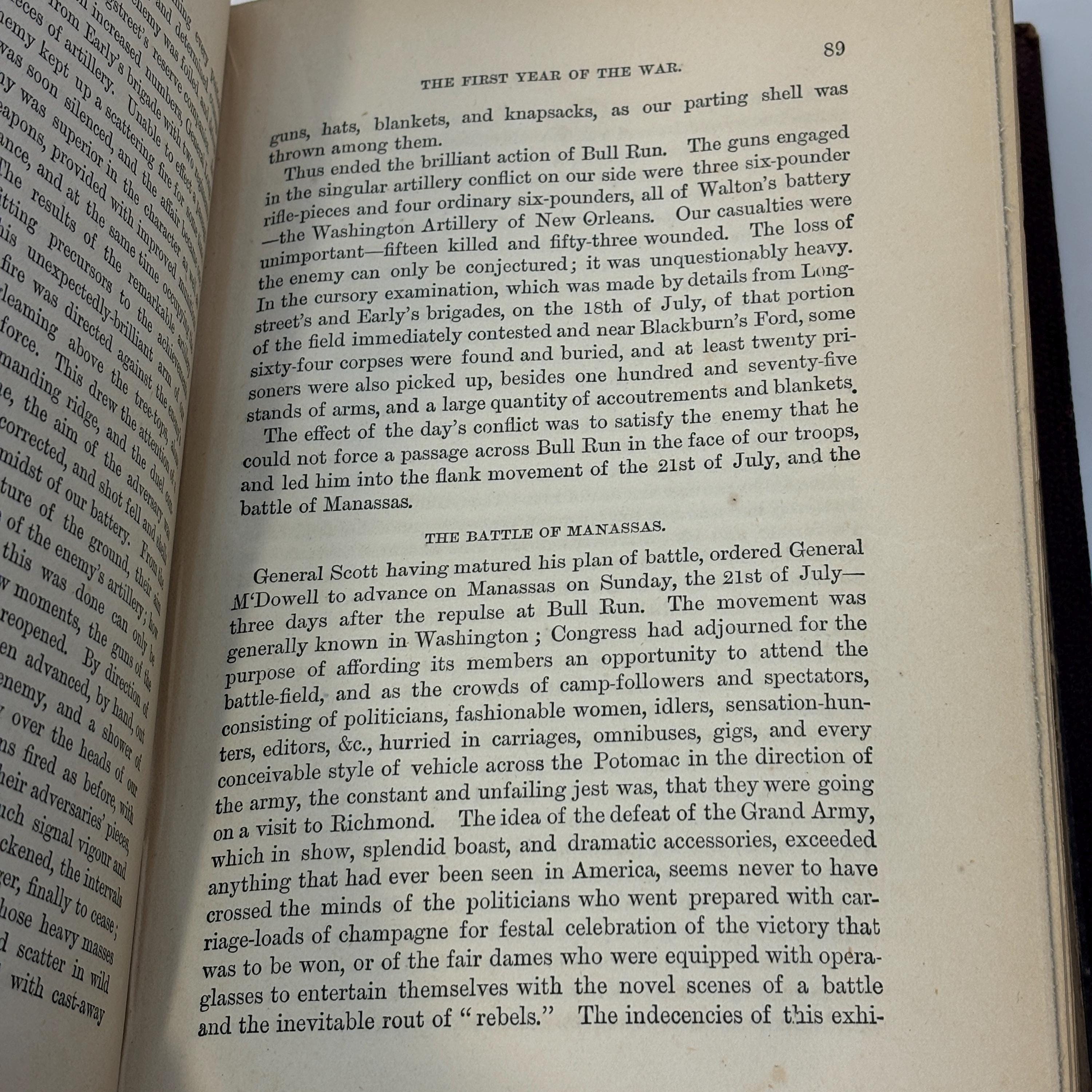 The First Year of The War in America. Reprinted From the Last Corrected and Revised Richmond Edition. (Second Edition) — photograph 6.