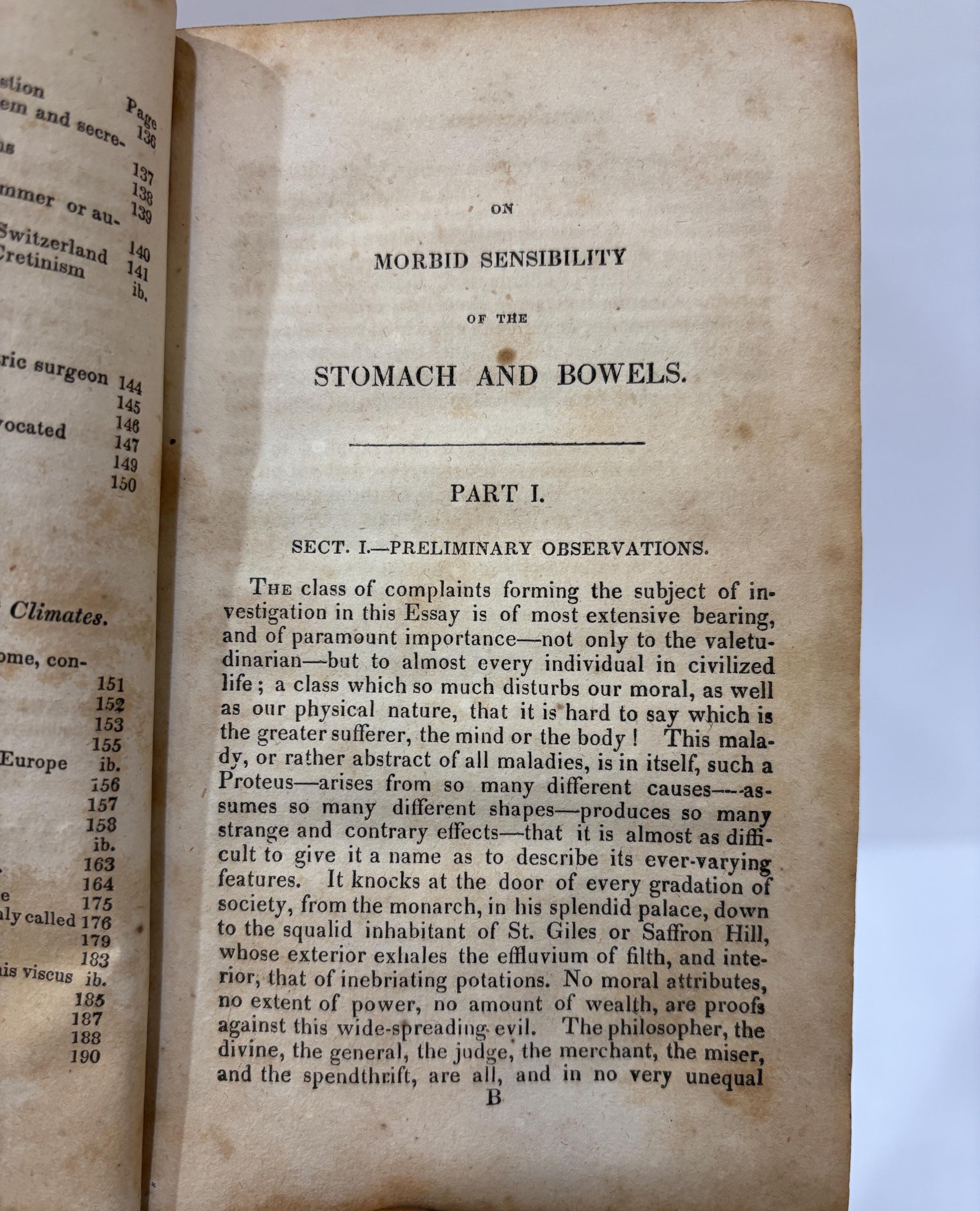 An Essay on Indigestion; Or Morbid Sensibility of The Stomach and Bowels, as The Proximate Cause or Characteristic Condition of Dyspepsy, Nervous Irritability, Mental Despondency, Hypochondriasis, and Many Other Ailments of Body and Mind. To Which are Added, Observtions on the Diseases & Regimen of Invalids on Their Return from Hot and Unhealthy Climates. Third Philadelphia, From the Sixth London Edition, Much Enlarged. — photograph 10.