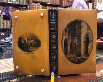 c1872. The Lay of the Last Minstrel With Notes and a Chronological Summary of His Life and Index. Printed wood covers. A Beautiful Binding.