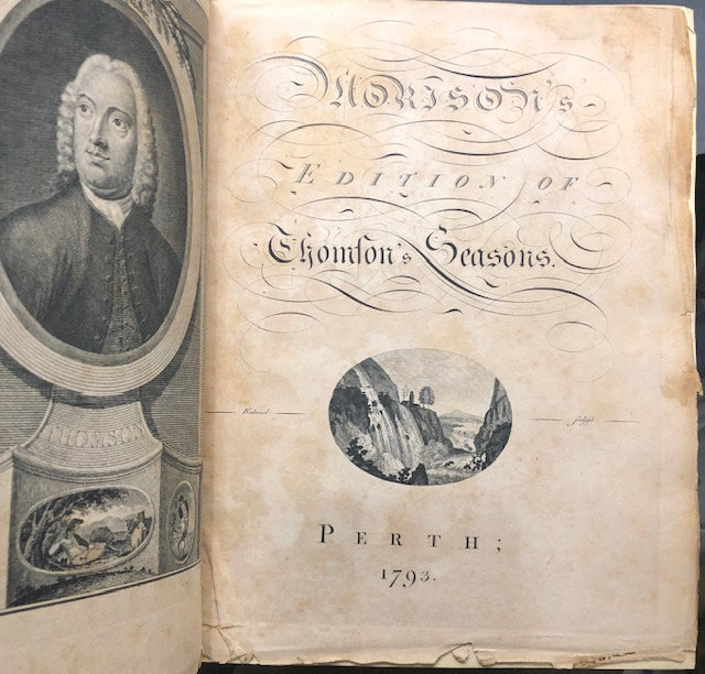 Seasons, by James Thomson. A New Edition. Adorned with a set of engravings, From Original Paintings. Together with an original life of the author, and a critical essay on The Seasons. By robert Heron — photograph 2.