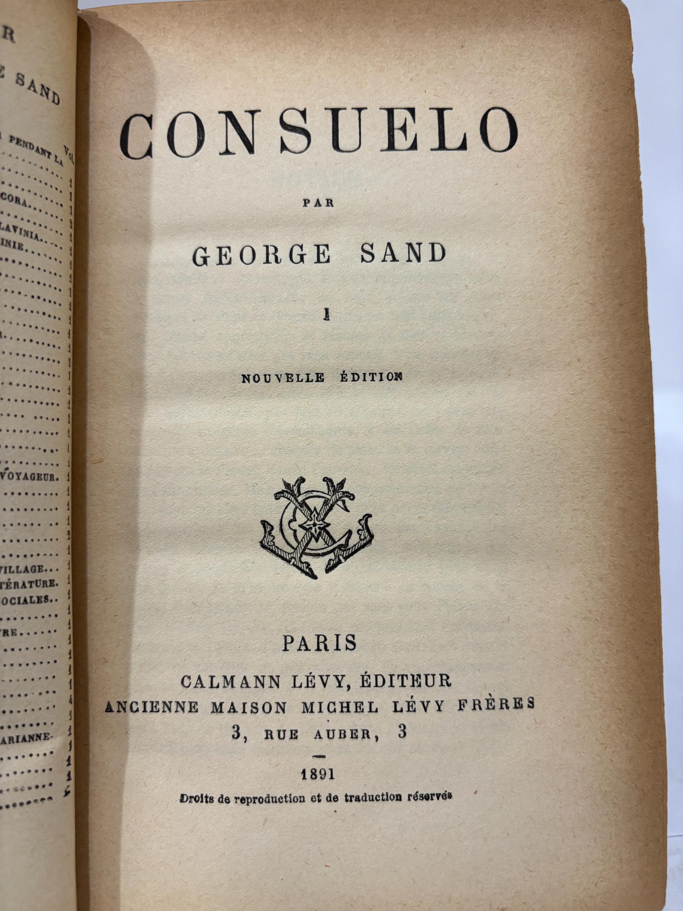 Consuelo, Nouvelle Edition French Language (3 volumes) — photograph 3.