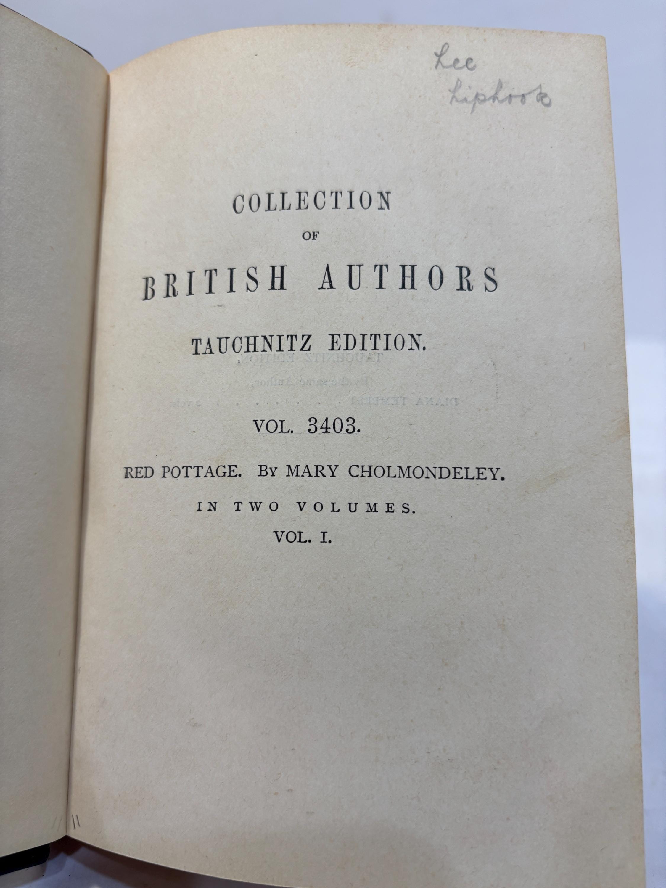 Red Pottage. In Two Volumes, Copyright Edition — photograph 4.
