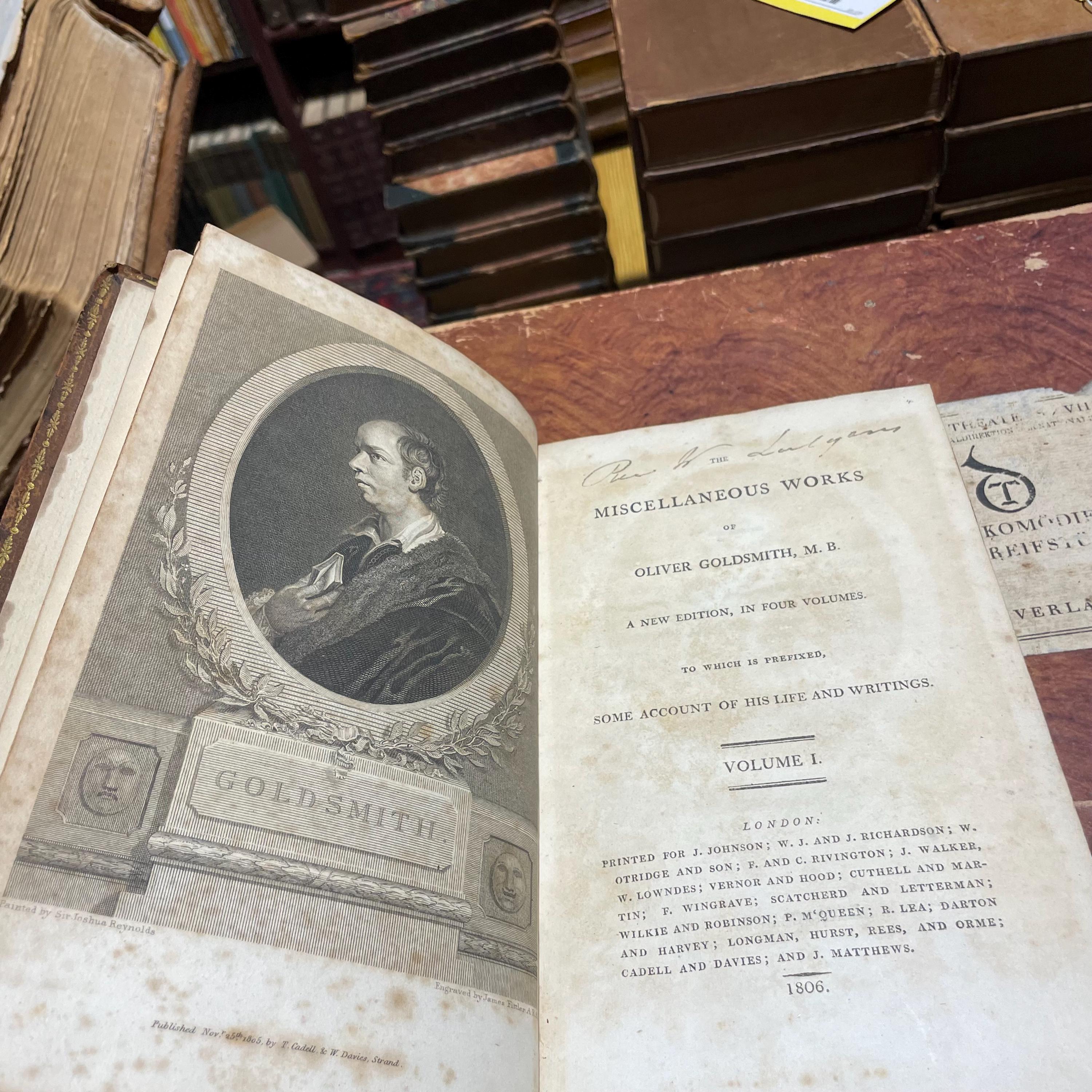 The Miscellaneous Works of Oliver Goldsmith, M.B. A New Edition, In Four Volumes. To Which is Prefixed, Some Account of His Life and Writings. 4 volumes. — photograph 4.