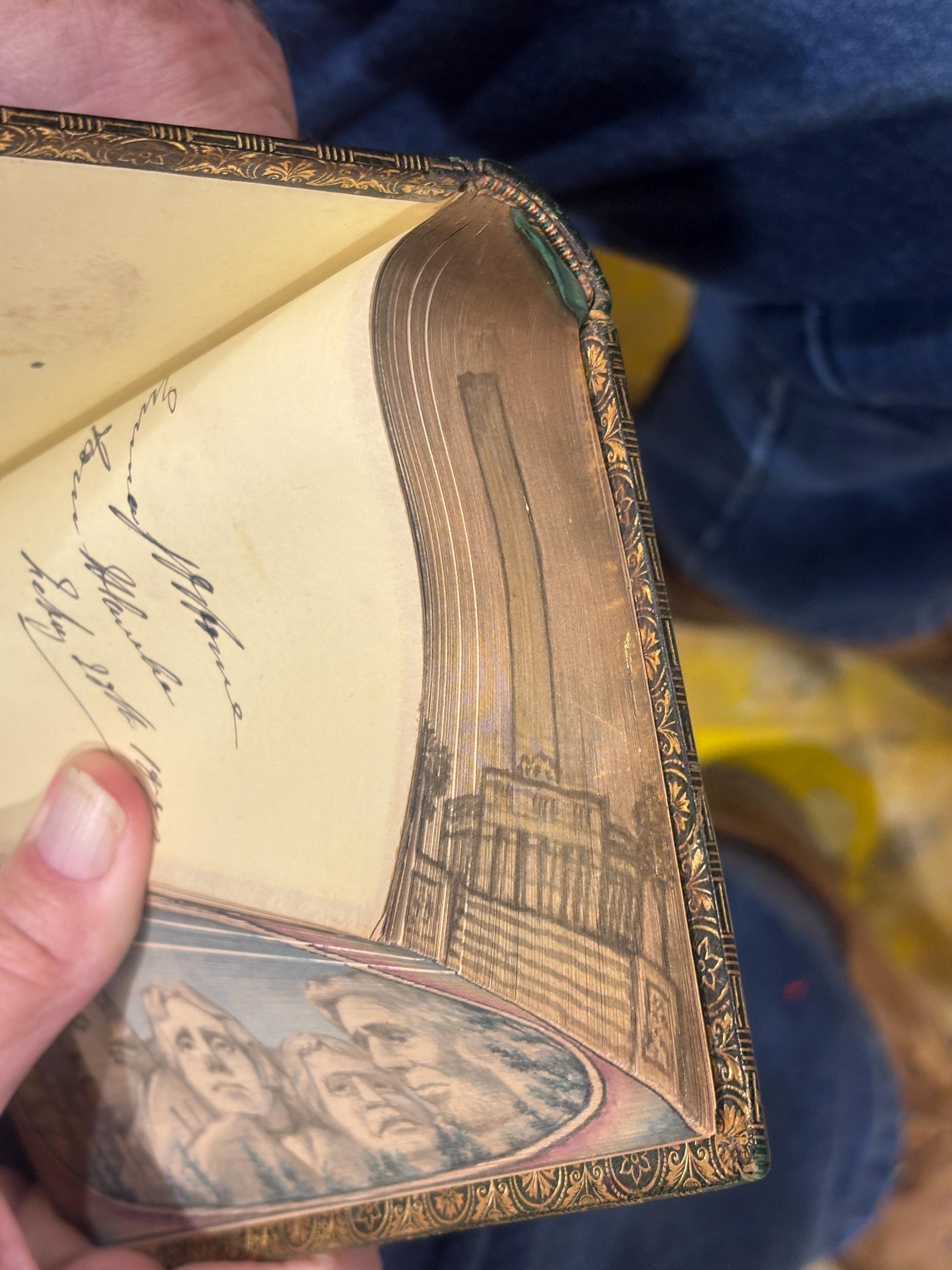 Bride of Lammermoor. 3 sided Fore-Edge Painting. Mr. Rushmore, Capitol, Washington Monument. — photograph 5.