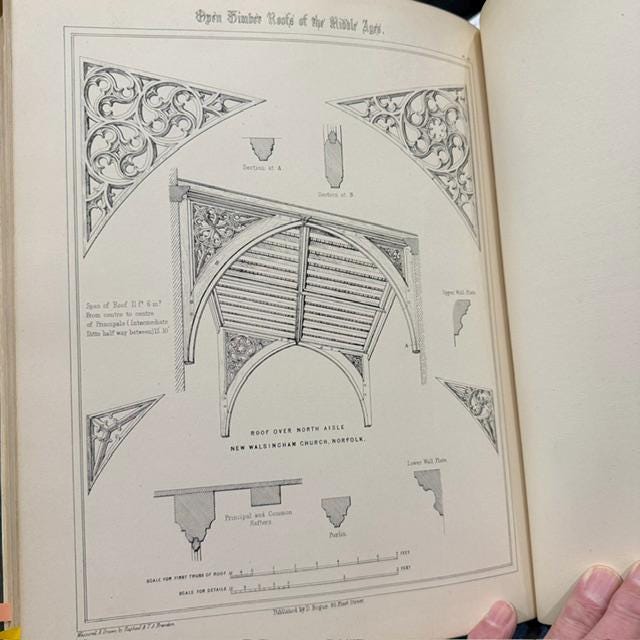 The Open Timber Roofs of The Middle Ages. Illustrated by Perspective and Working Drawings of Some of The Best Varieties of Church Roofs; With Descriptive Letter-Press. — photograph 7.