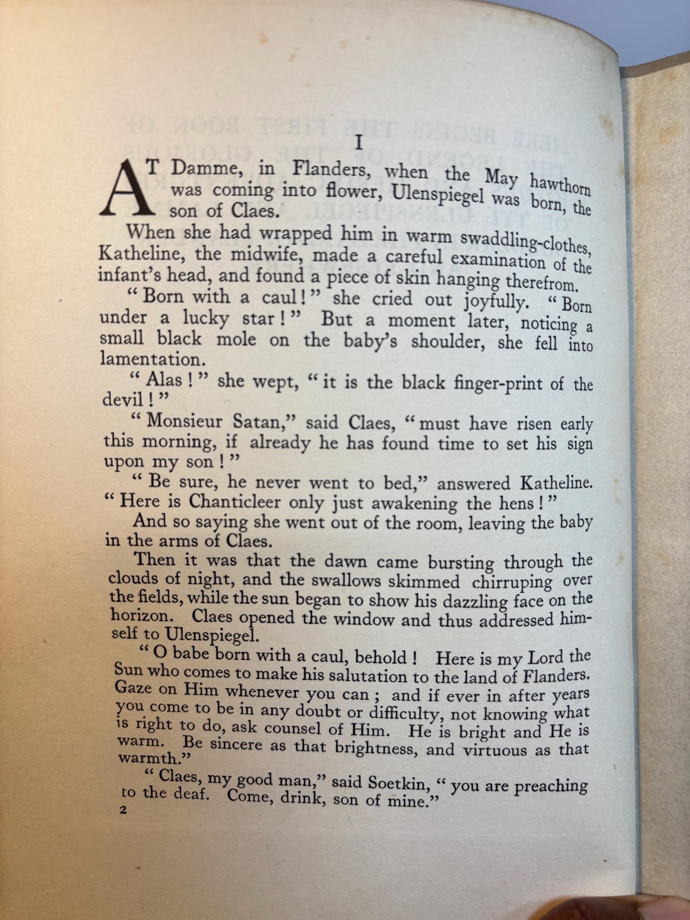 The Legend of The Glorious Adventures of Tyl Ulenspiegel in The Land of Flanders & Elsewhere… With Twenty Woodcuts by Albert Denstanche — photograph 8.