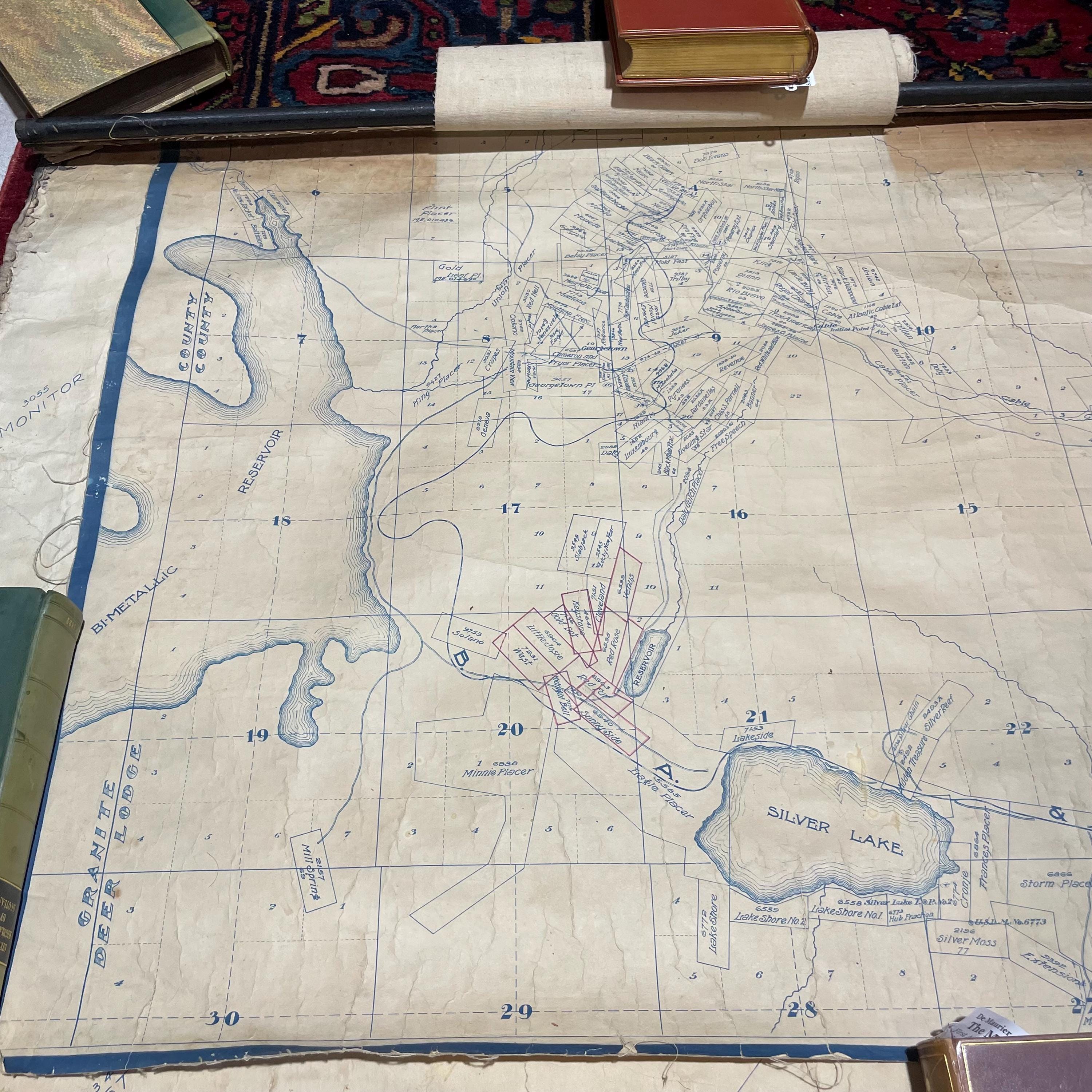 Three (3) Linen Backed Mining Maps from the Dunkleburg Mining District in Granite County, Montana — photograph 7.