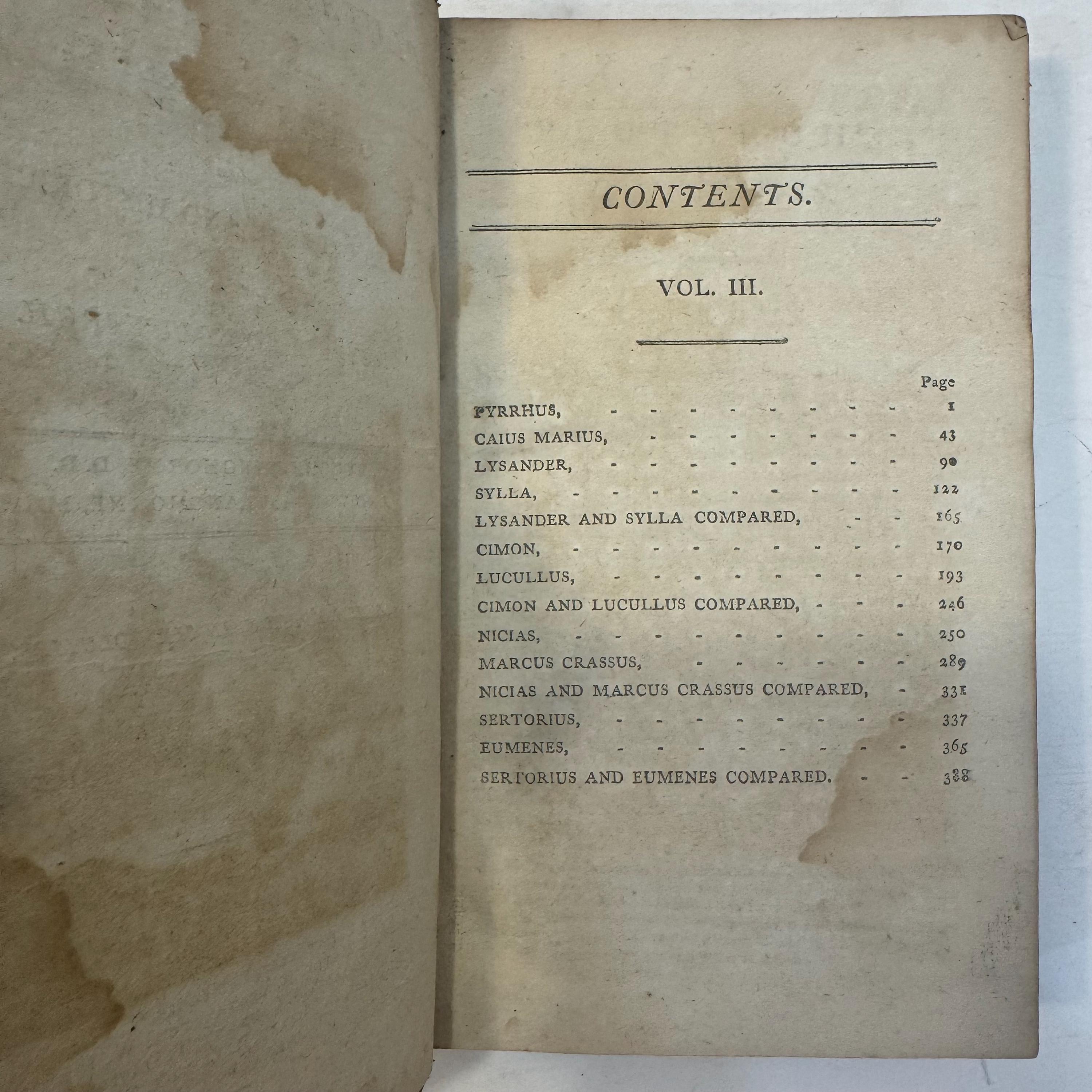 Plutarch's Lives, Translated from the Greek, John & William Langhorne, New Edition, 6 Volumes, Historical Notes, 1794 — photograph 10.
