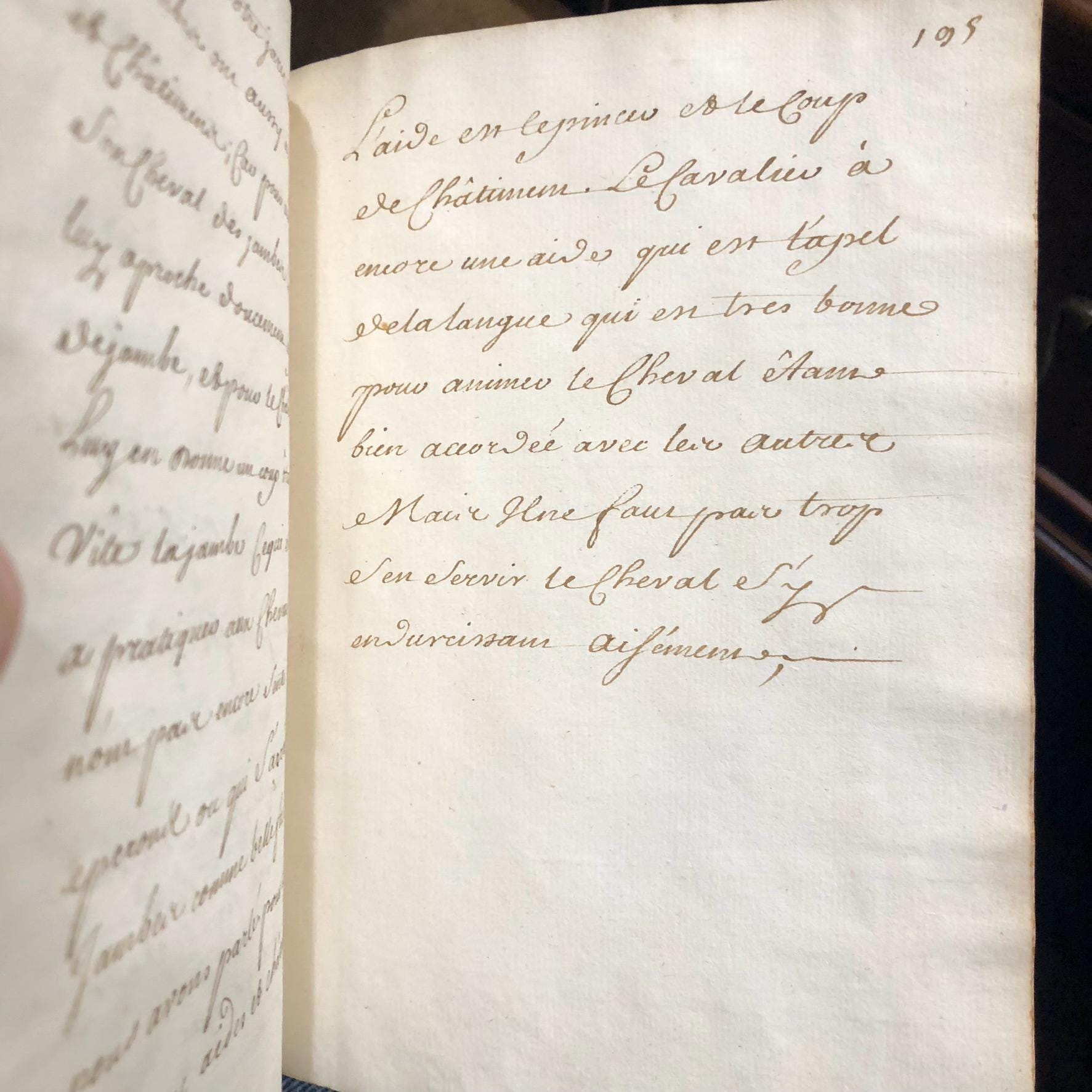 French manuscript on Equestrian Education, c.18 century, 193 pp. — photograph 10.