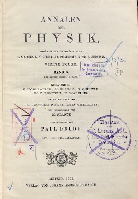 Einstein's earliest works on thermodynamics, focusing on the second law of thermodynamics (entropy), the equipartition theory 1902-07, 4 vol — photograph 8.