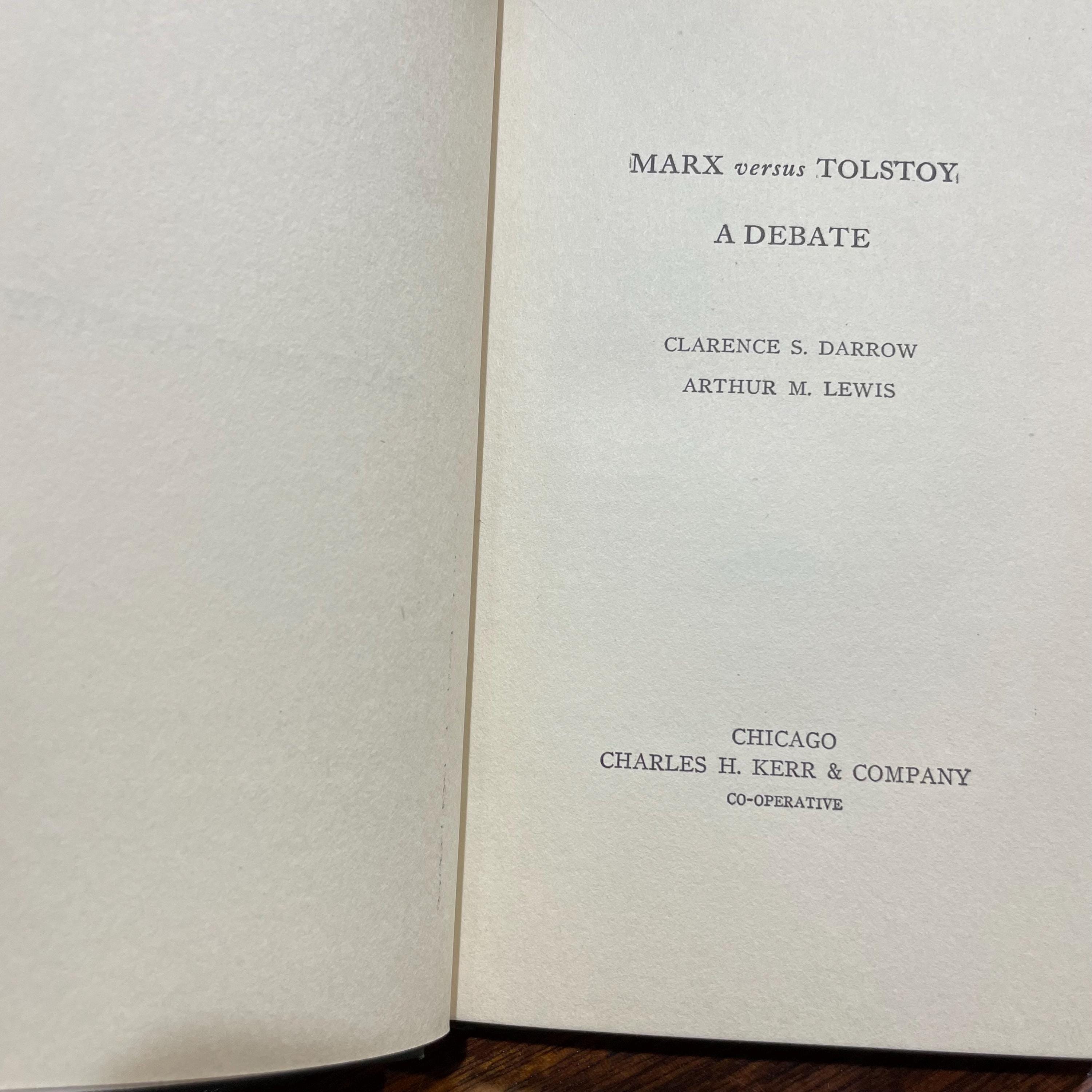 Marx Versus Tolstoy A Debate — photograph 5.
