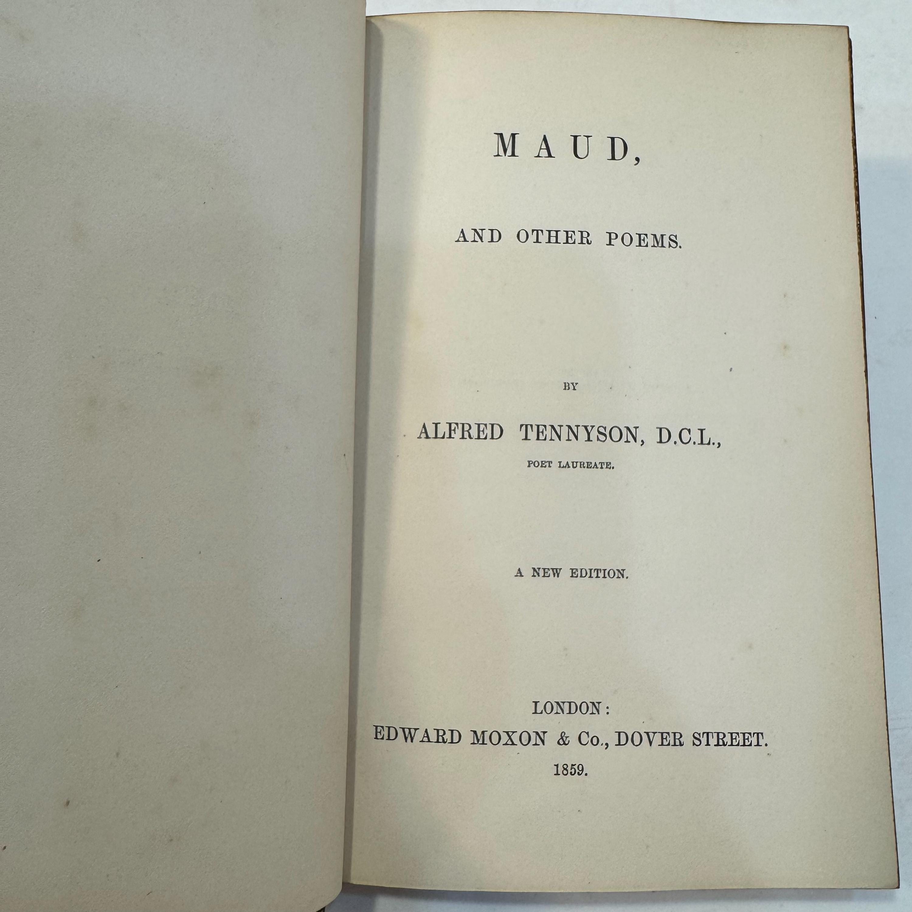Maud, and Other Poems, a New Edition by Alfred Tennyson, 1859 | Fore-Edge Painting, Bound by Nutt — photograph 6.