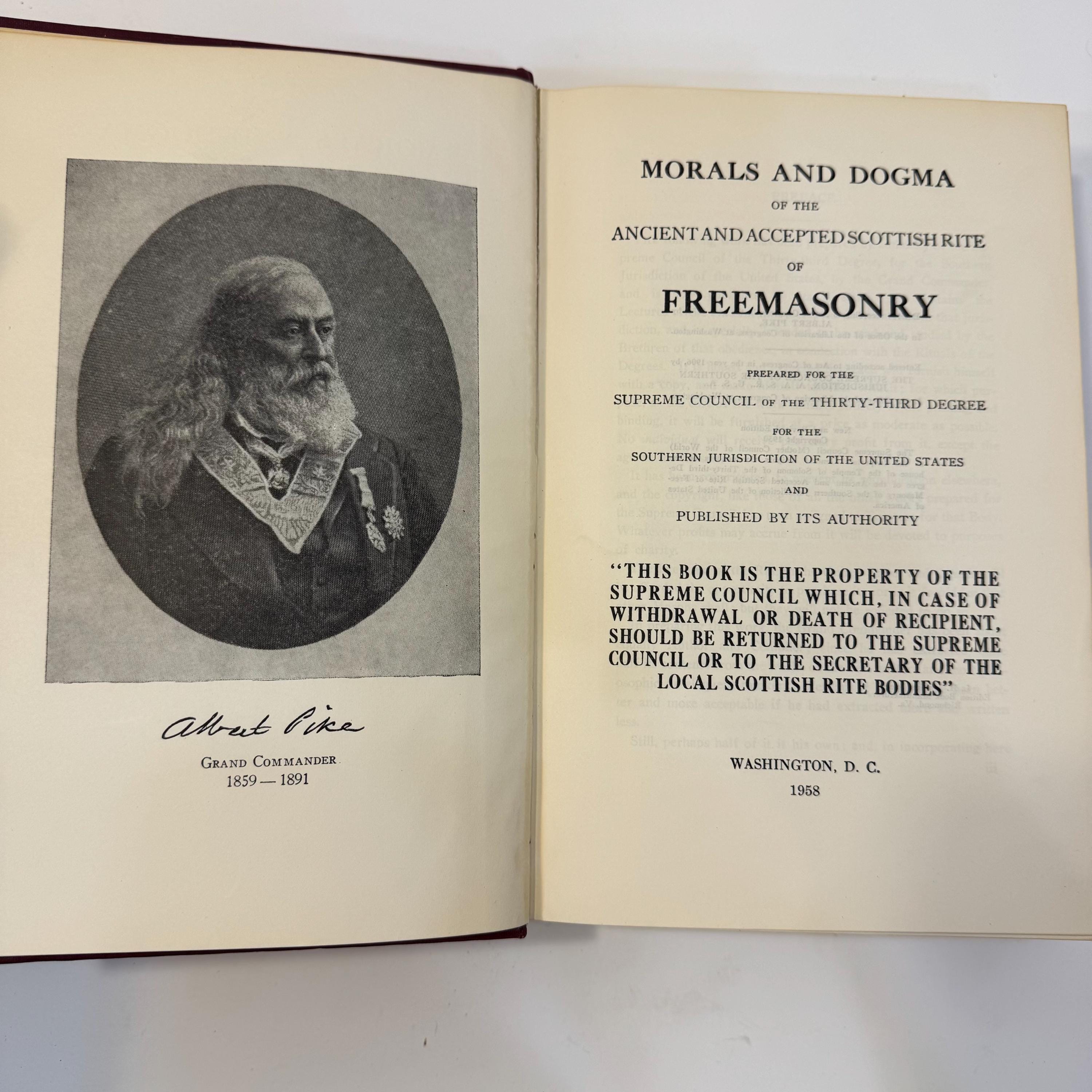 Morals and Dogma of Freemasonry & Digest-Index by Albert Pike and T.W. Hugo, 1924 — photograph 6.