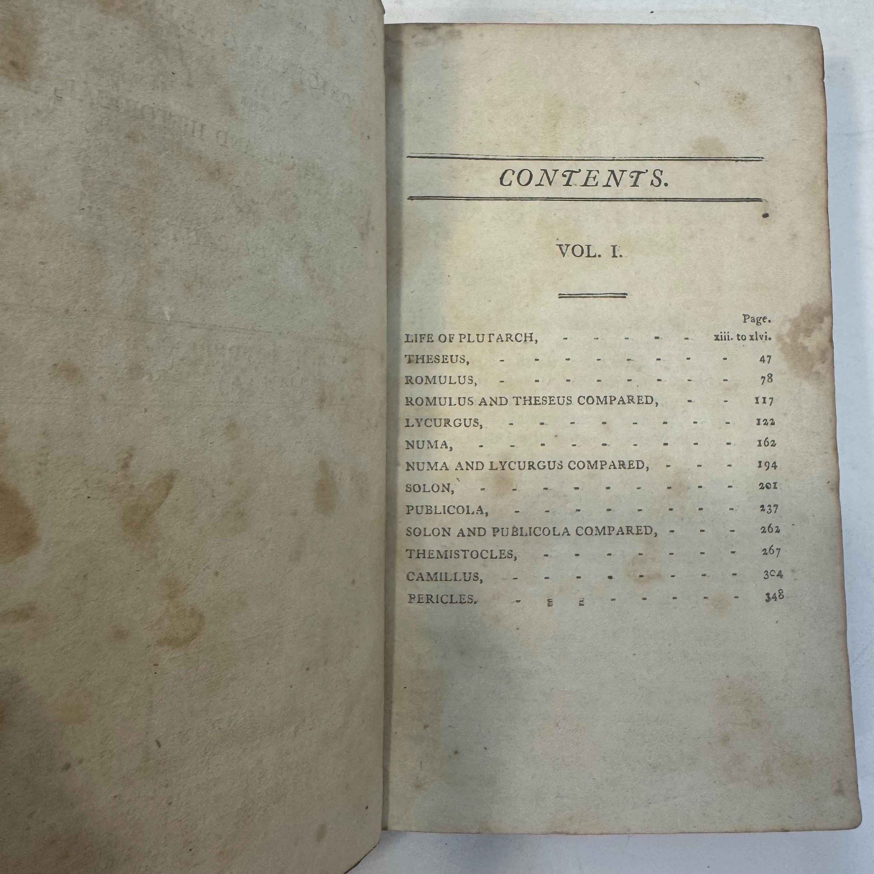 Plutarch's Lives, Translated from the Greek, John & William Langhorne, New Edition, 6 Volumes, Historical Notes, 1794 — photograph 7.