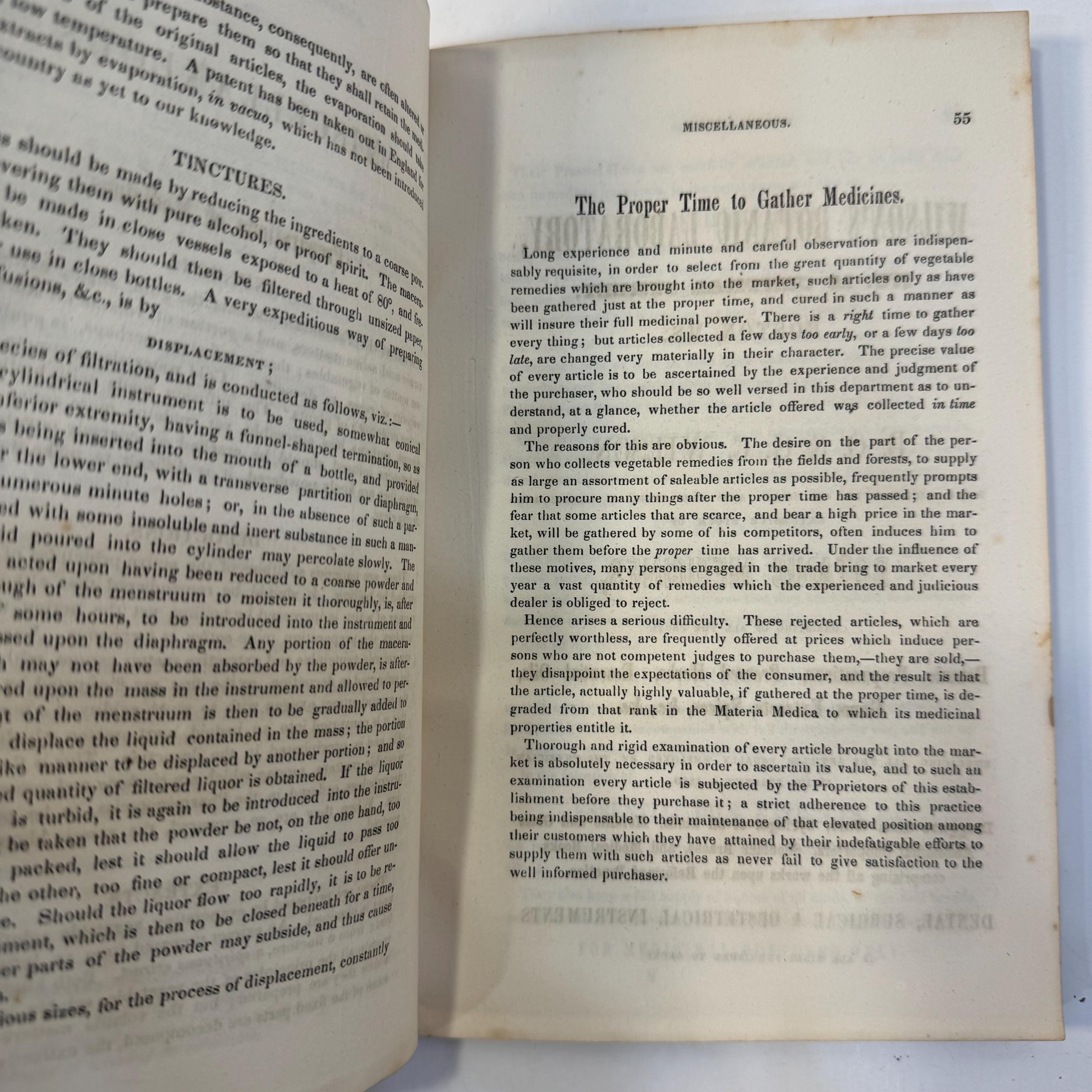 Botanic Materia Medica, or The Physician's Guide to The Remedies of The Botanic Kingdom. Embracing the Principal Articles in Use, With a Brief Account of Their Medicinal Properties — photograph 7.