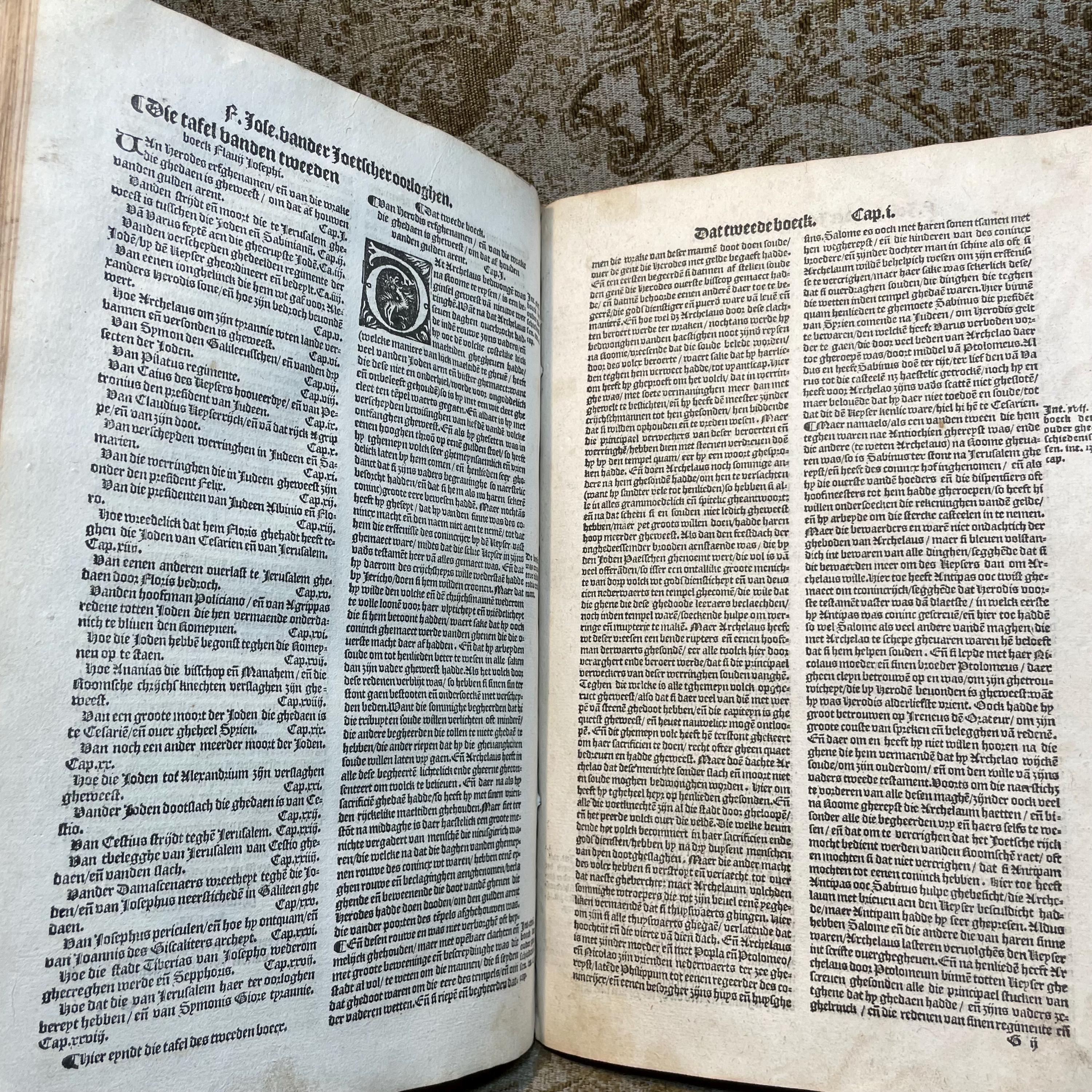 Flavii Josephi des vermaerden Joetschen hystorie scrivers seven boecken, van die Joetsche oorloghe, ende destructie bã Jerusalẽ. Translated from Old Dutch: Flavius Josephus, the Renowned Jewish Historian's Seven Books on the Jewish War and the Destruction of Jerusalem. — photograph 8.