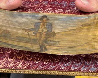 Fore-edge Painting, Poetical Works of John Milton with illustrations.