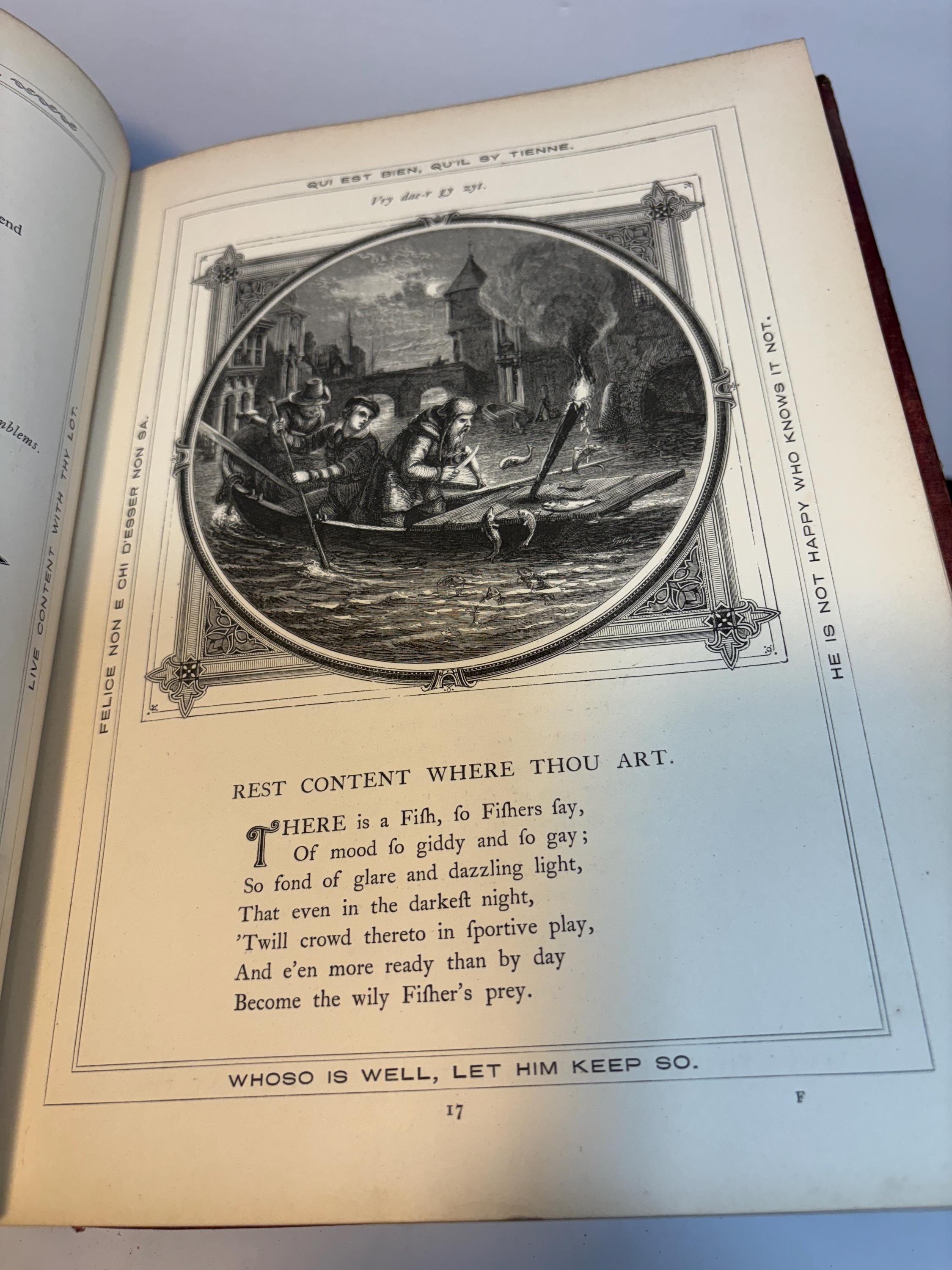 Moral Emblems with Aphorisms, Adages, and Proverbs, of All Ages and Nations, from Jacob Cats and Robert Farlie. With Illustrations Freely Rendered, From Designs Found In Their Works, by John Leighton, F.S.A. … — photograph 5.