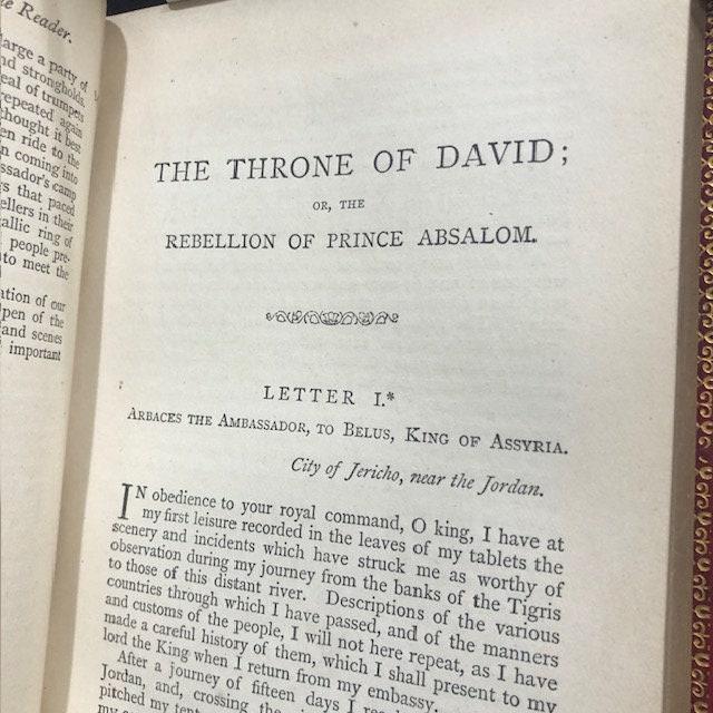 The Throne of David; From the Consecration of The Sheperd of Bethlehem to The Rebellion of Prince Absalom. Illustrated. — photograph 5.