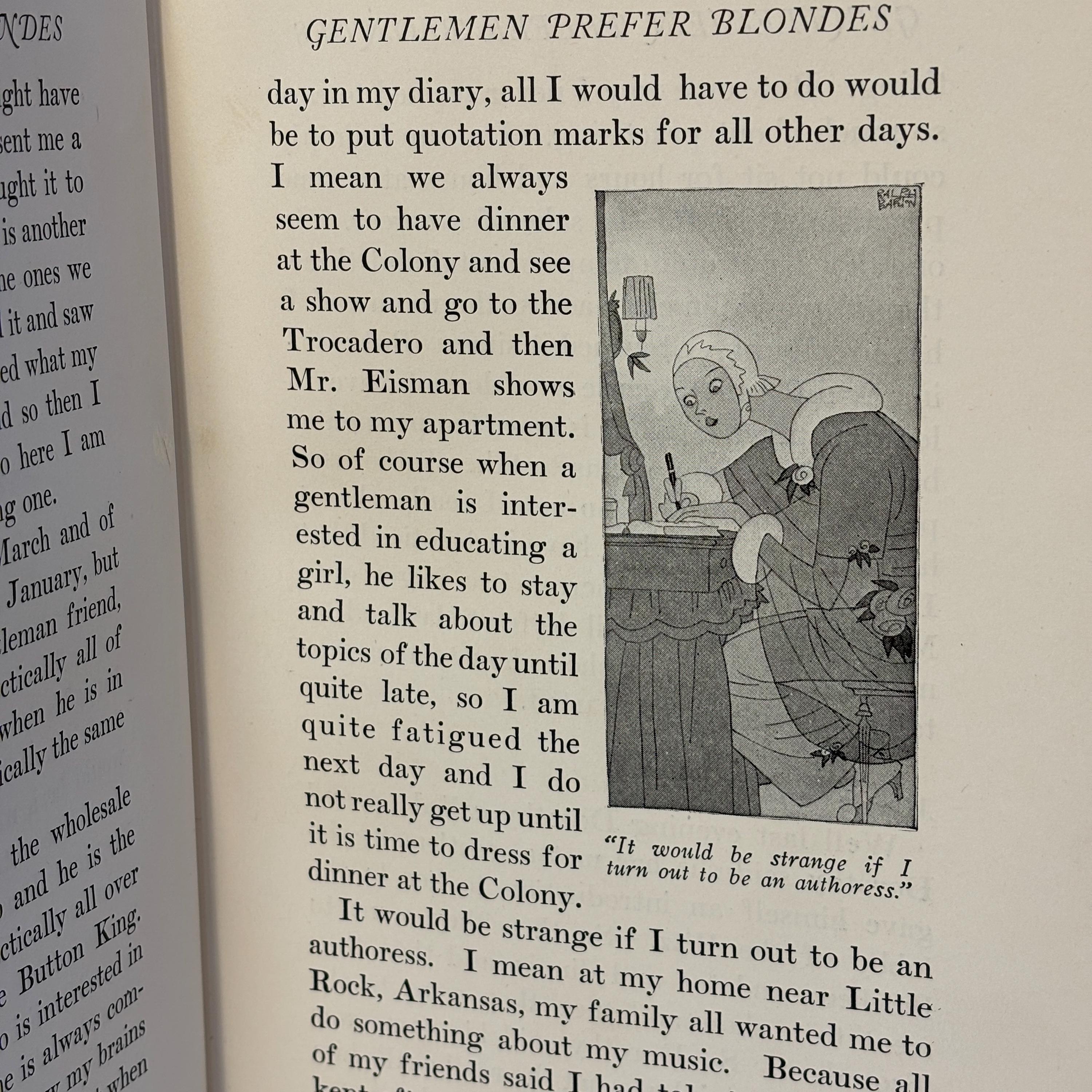 Gentlemen Prefer Blondes : The Illuminating Diary of a Professional Lady : by Anited Loos : Intimately Illustrated by Ralph Barton — photograph 9.