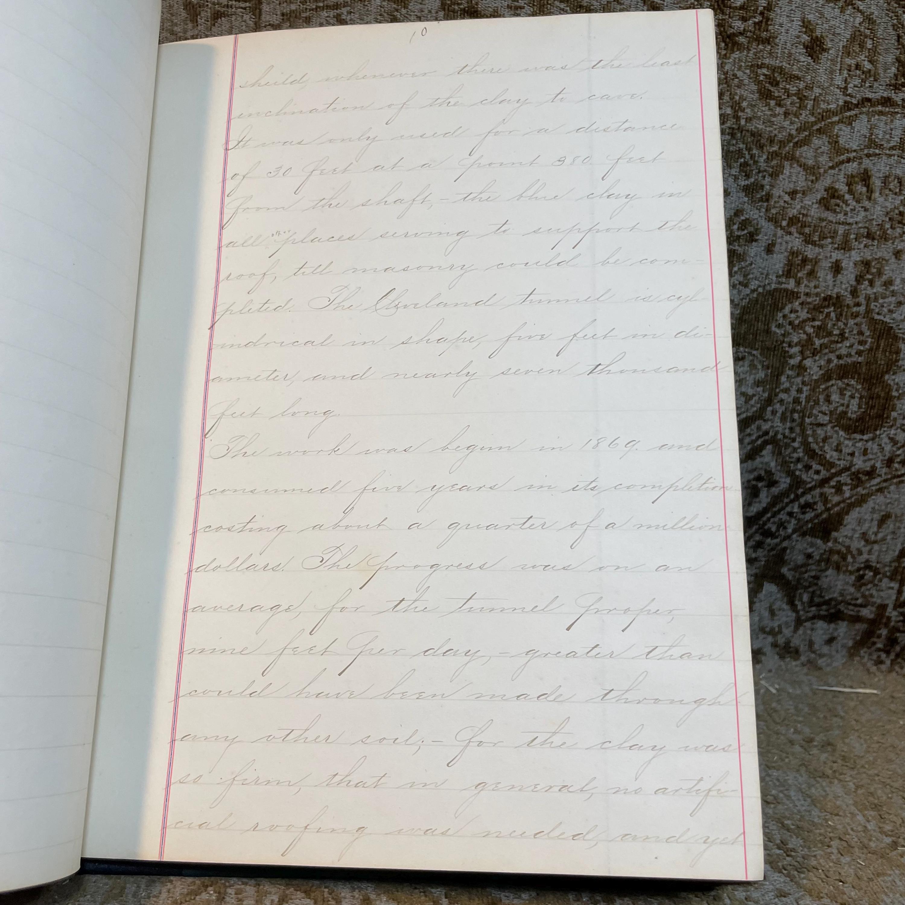 The Hudson River Tunnel. Manuscript — photograph 5.