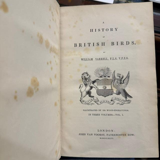 A History of The British Birds. Illustrated By 520 Wod-Engravings, In Three Volumes — photograph 2.