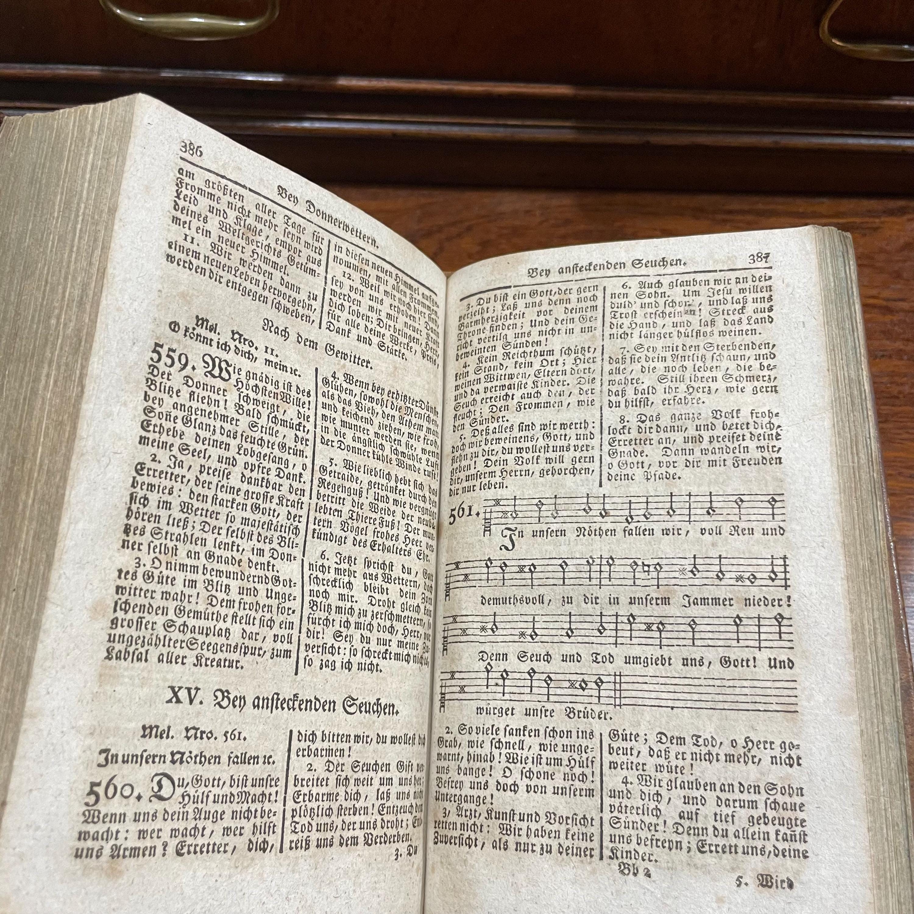 GESANGBUCH ZUM GOTTESDIENSTLICHEN GEBRAUCHE DER REFORMIRTEN GEMEINDEN IN KURPFALZ. Translated from German: Hymnal for the Liturgical Use of the Reformed Congregations in the Electoral Palatinate (Germany). Church Hymnal — photograph 8.