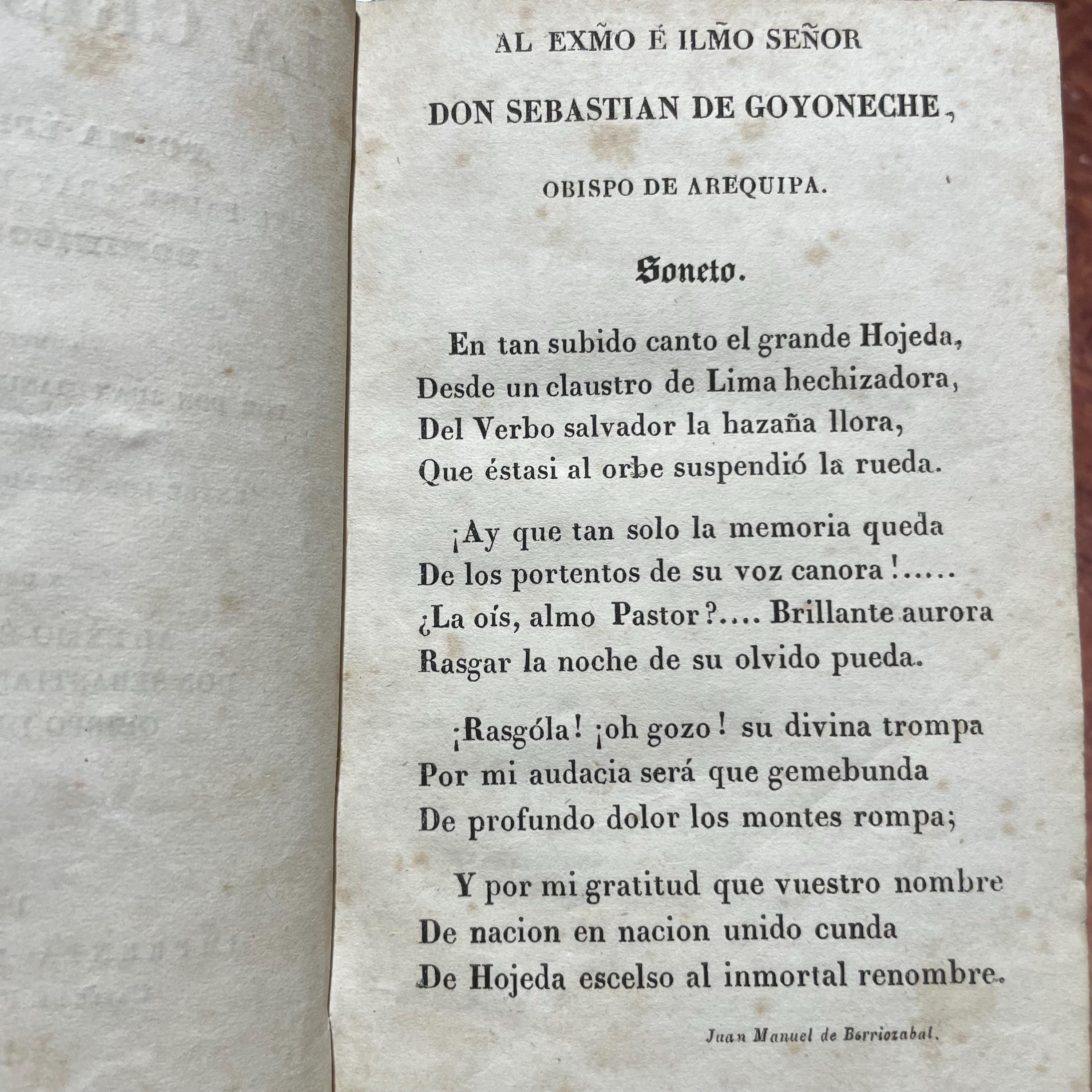 La Cristiada, Poema Epico-Sacro… Dominico de Lima, Comprendiado Por Don Juan Manuel De Berriozabal, Peruano, Entre Los Arcades Cintio Elimo; Y Dedicado… Translated from Spanish: The Cristiada, Epic-Sacred Poem… Dominican of Lima, Composed by Don Juan Manuel de Berriozábal, Peruvian, among the Arcades as Cintio Elimo; and Dedicated… — photograph 10.