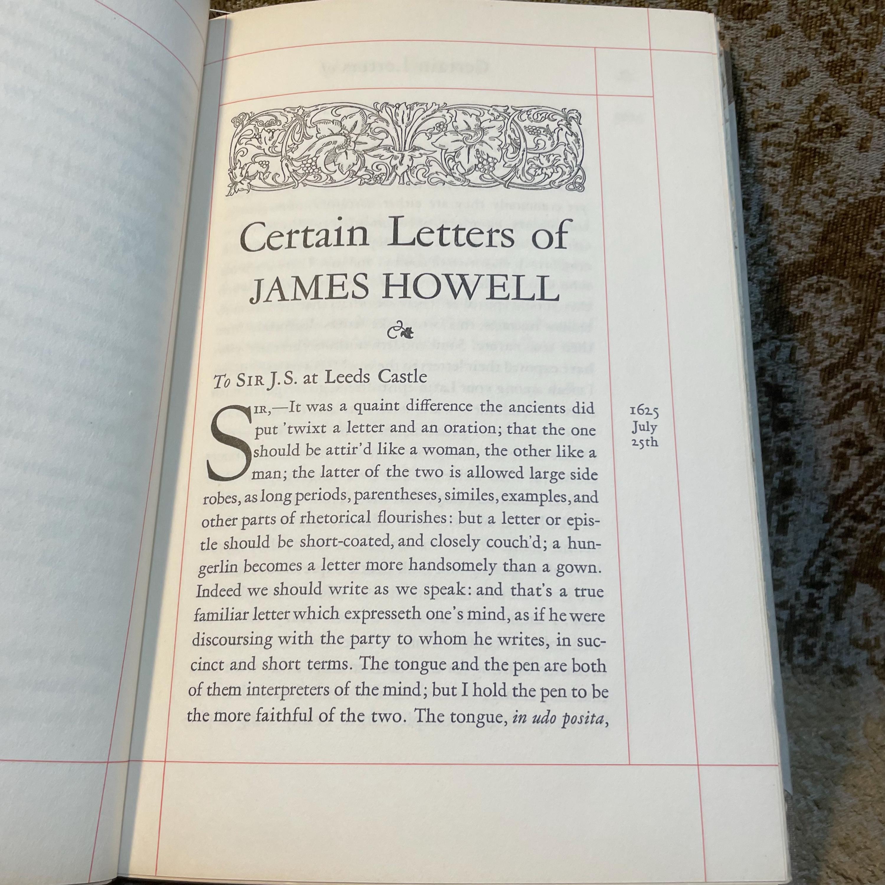 Certain letters of James Howell Selected from The Familiar Letters as First Published 1645-1655 Illustrated with 5 Engravings — photograph 6.