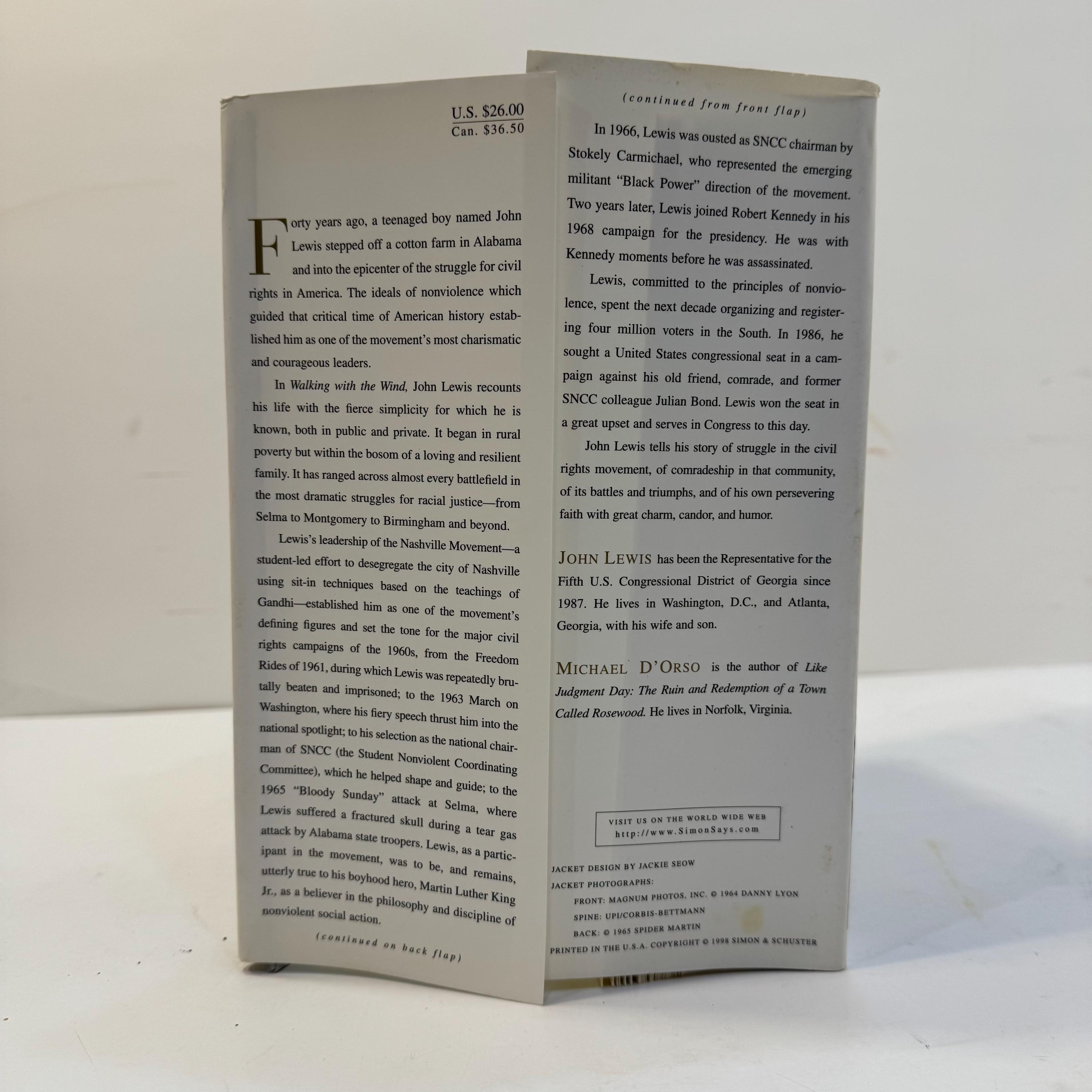 Walking With The Wind, Signed by John Lewis, Second Printing — photograph 3.