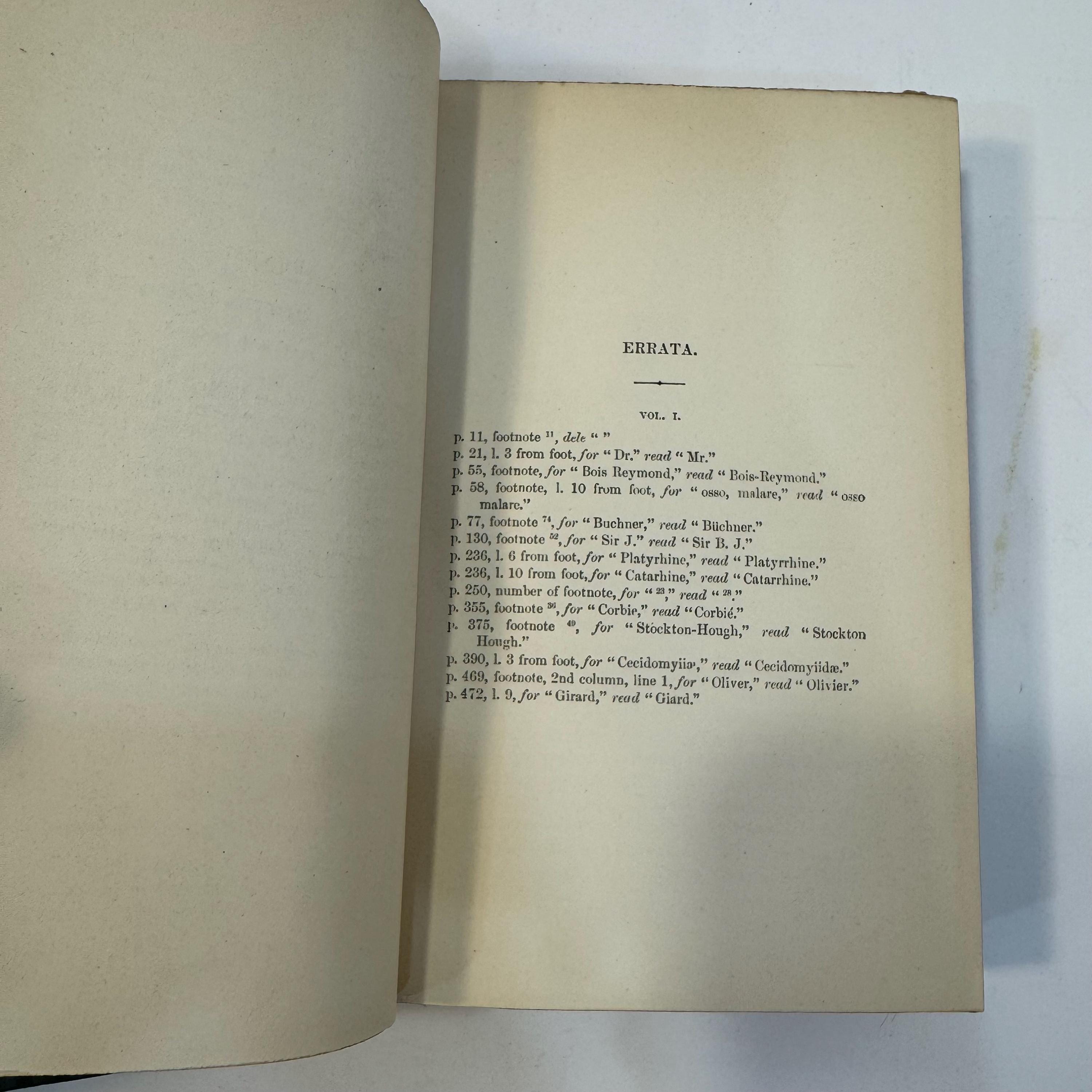 The Descent of Man, and Selection in Relation to Sex. Second Edition, Revisd and Augmented. (22nd Thousand) In Two Volumes, with Illustrations. — photograph 8.