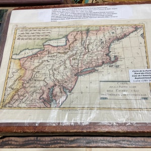 Carte de la Etats Unis Map of Northern Part the United States of North America