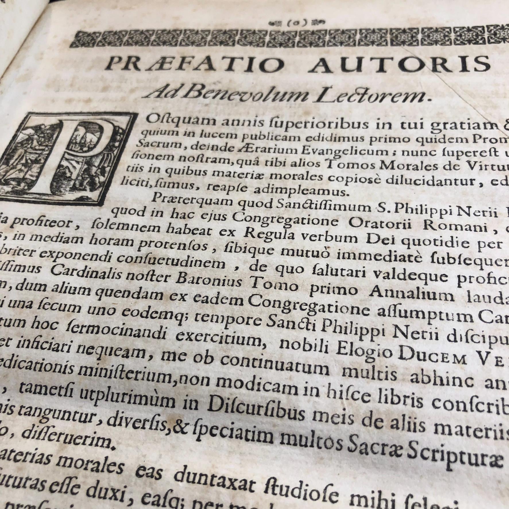 Locopletissima Bibliotheca Moralis Praedicabilis : Hoc Est Discursus Varii Exquisiti, In quibus per Tractatus ordine digestos, ad verbum Dei fructuosè & faciliter praedicandum, de Virtutibus & Vitiis copiosissimae materiae morales subministrantur, & ad plenum digeruntur
GOOGLE TRANSLATION: "Most Abundant Library of Moral Preaching: That is, Various and Exquisite Discourses, in which, through Treatises arranged in order, abundant material on virtues and vices is provided for fruitful and easy preaching on the word of God, and is fully organized."
PUBLICATION DATES: 1679-1683 — photograph 8.