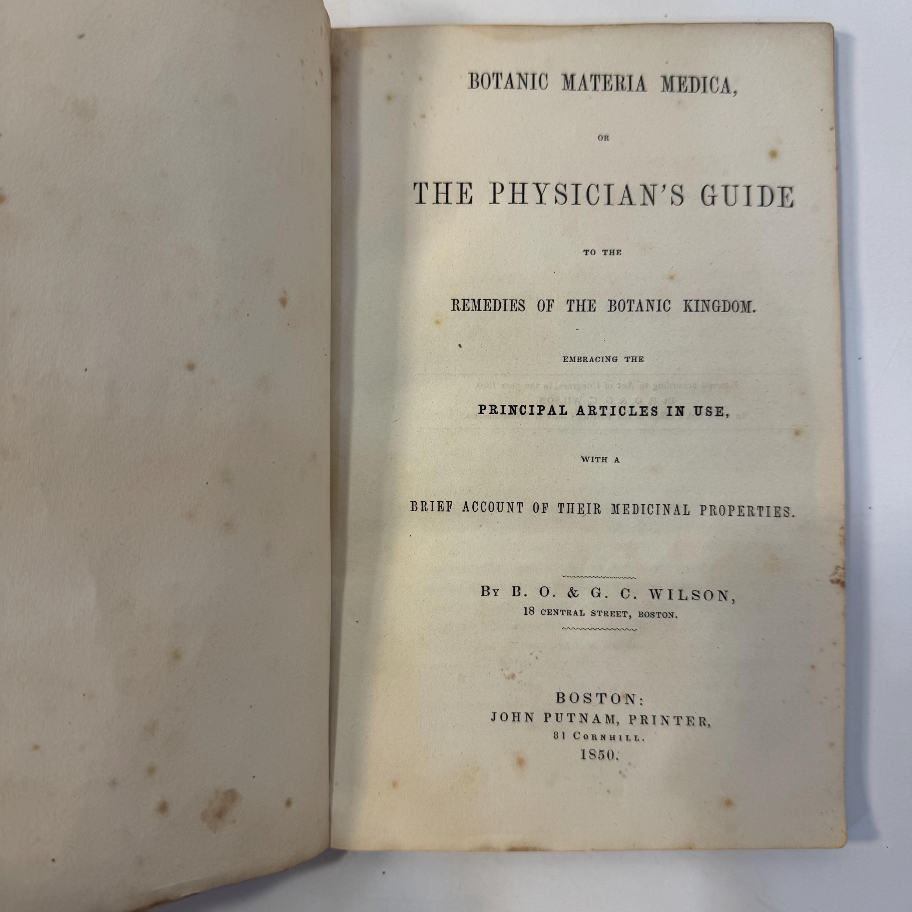 Botanic Materia Medica, or The Physician's Guide to The Remedies of The Botanic Kingdom. Embracing the Principal Articles in Use, With a Brief Account of Their Medicinal Properties — photograph 3.