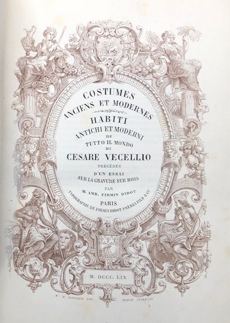 Costumes Anciens et Modernes Habiti antichi et moderni di tutto il mondo. Précédé d'un essai sur la gravure sur bois par M. Amb. Firmin Didot. (513 illustrations) — photograph 2.