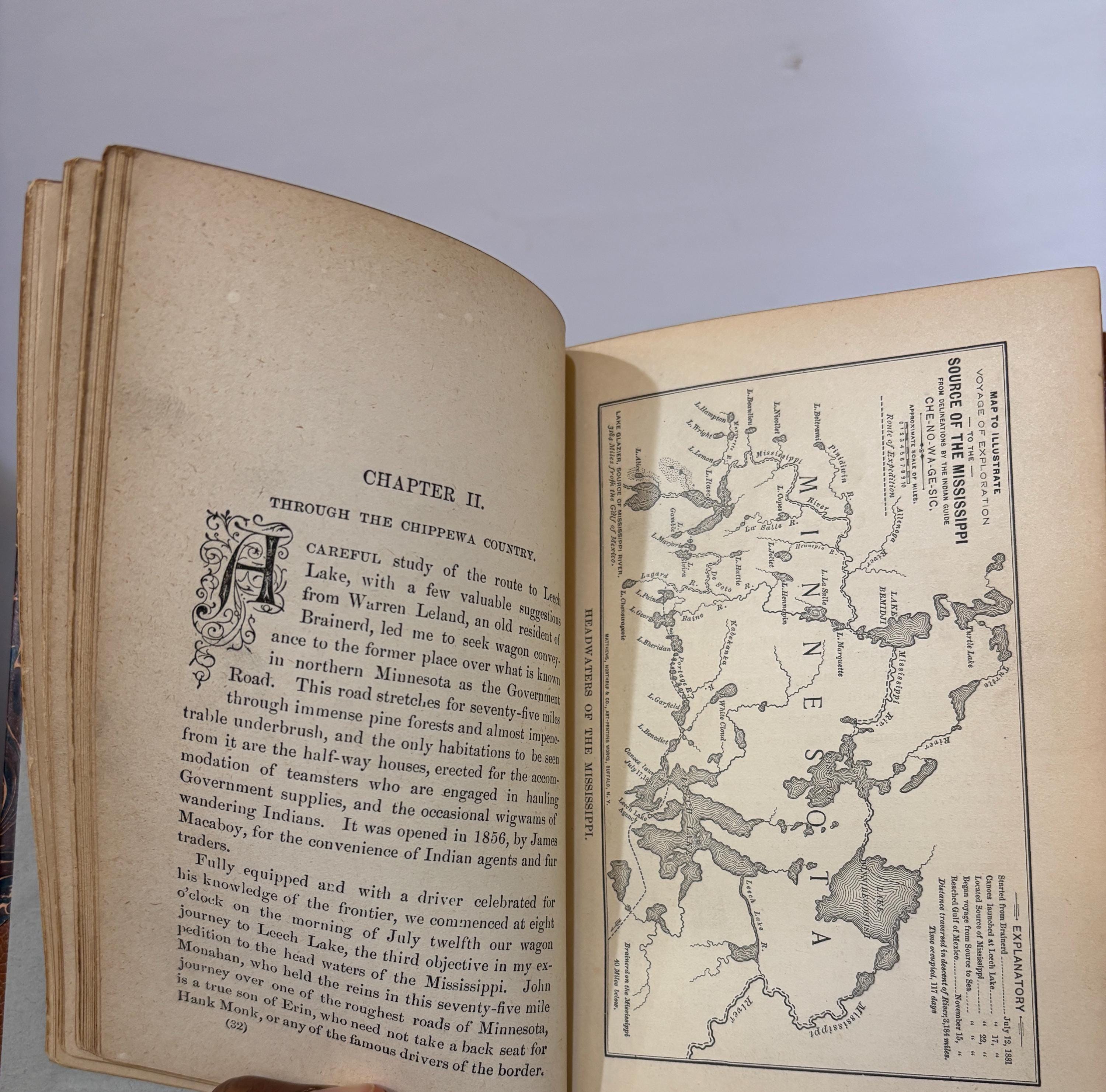Down The Great River; Embracing an Account of The Discovery of The True Source of The Mississippi, Together With Views, Descriptive and Pictorial, of The Cities, Towns, Villages and Scenery on the Banks of The River, as Seen uring a Canoe Voyage of Over Three Thousand Miles from Its head Waters to The Gulf of Mexico. Illustrated. — photograph 6.