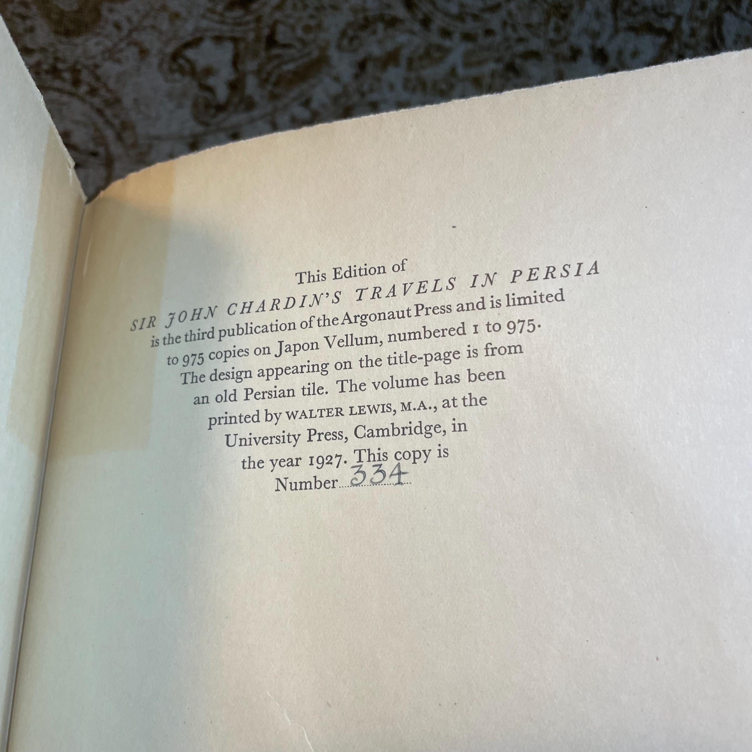 Sir John Chardin's Travels in Persia, With an Introduction… — photograph 3.