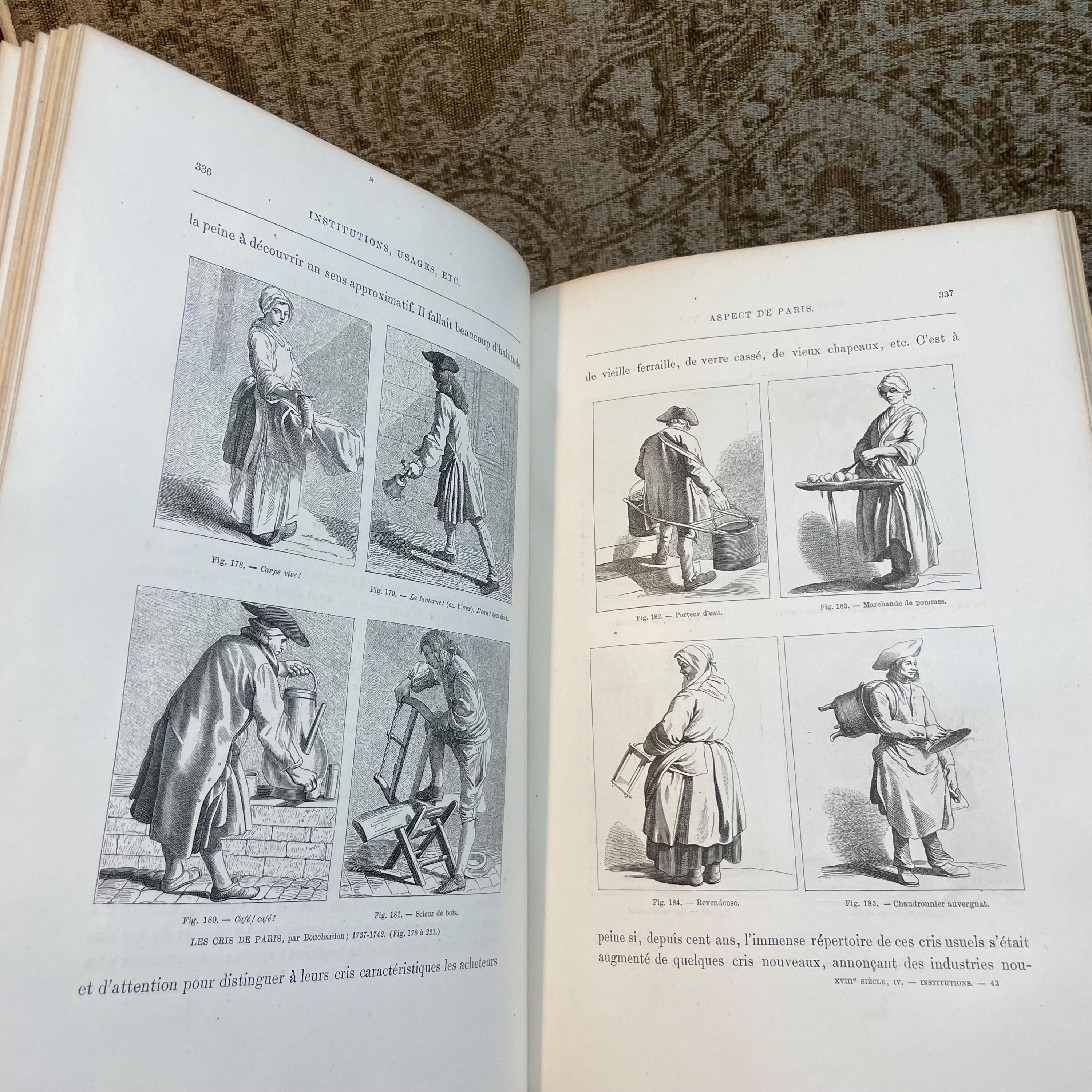 XVIII Siècle, Institutions, Usages Et Costumes. France, 1700–1789. Ouvrage Illustré De 21 Chromolithographies Et De 350 Gravures Sur Bois, D’Après Watteau, Vanloo, Rigaud, Boucher, Greuze, Lancret, J. Vernet, Chardin, Jeaurat, Bouchardon, Saint-Aubin, Eisen, Gravelot, Moreau, Cochin, Wille, Debucourt, Etc. Quatrième Édition. Translated: Eighteenth Century, Institutions, Usages And Costumes. France, 1700–1789. Illustrated Work With 21 Chromolithographs And 350 Wood Engravings, After Watteau, Vanloo, Rigaud, Boucher, Greuze, Lancret, J. Vernet, Chardin, Jeaurat, Bouchardon, Saint-Aubin, Eisen, Gravelot, Moreau, Cochin, Wille, Debucourt, Etc. Fourth Edition. — photograph 9.