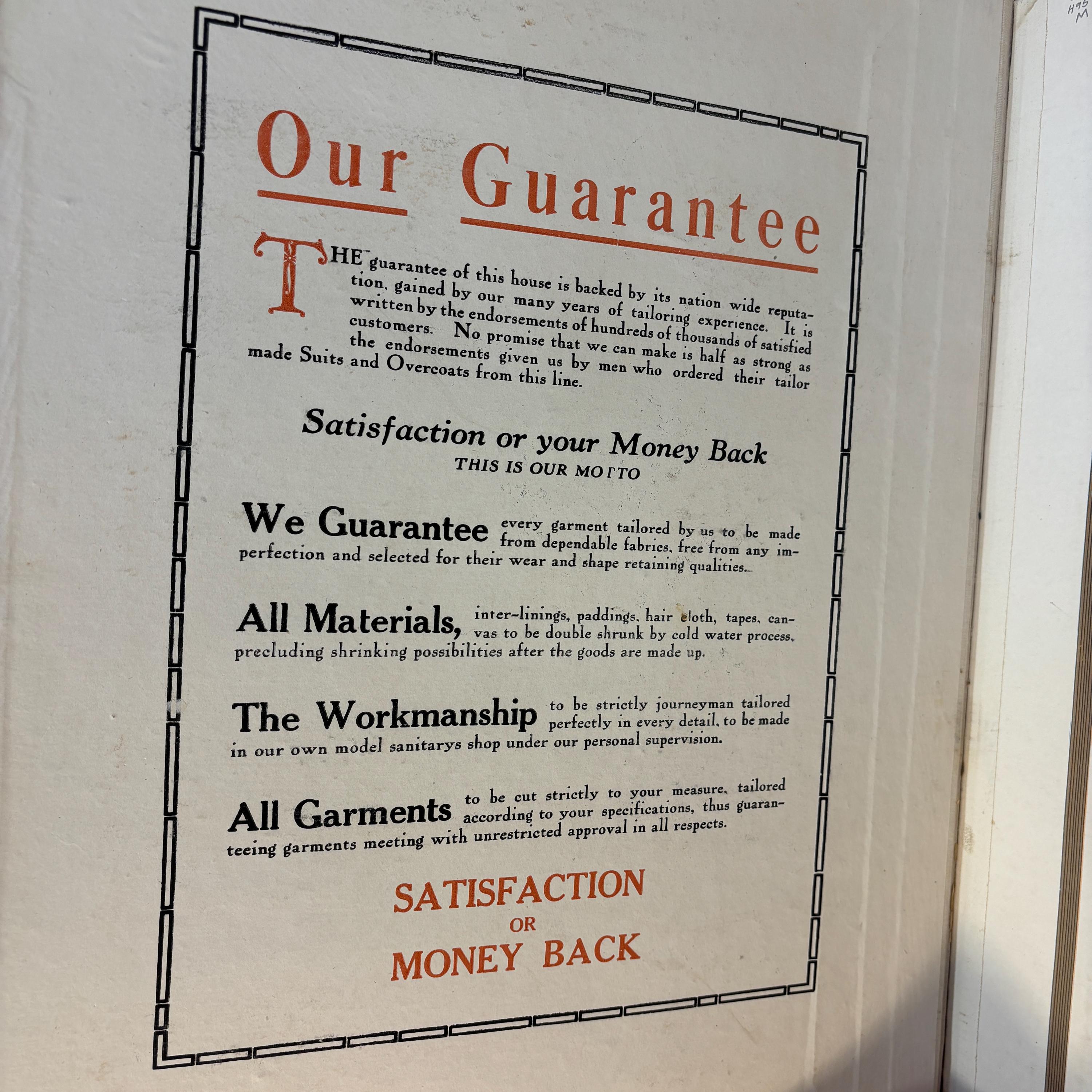Novelties in Fine Woolens, Huntington Clothes will Fit and Please You. Fall and Winter 1919-1920. Huntington Tailoring Co. High Art Custom Tailoring, Chicago — photograph 6.