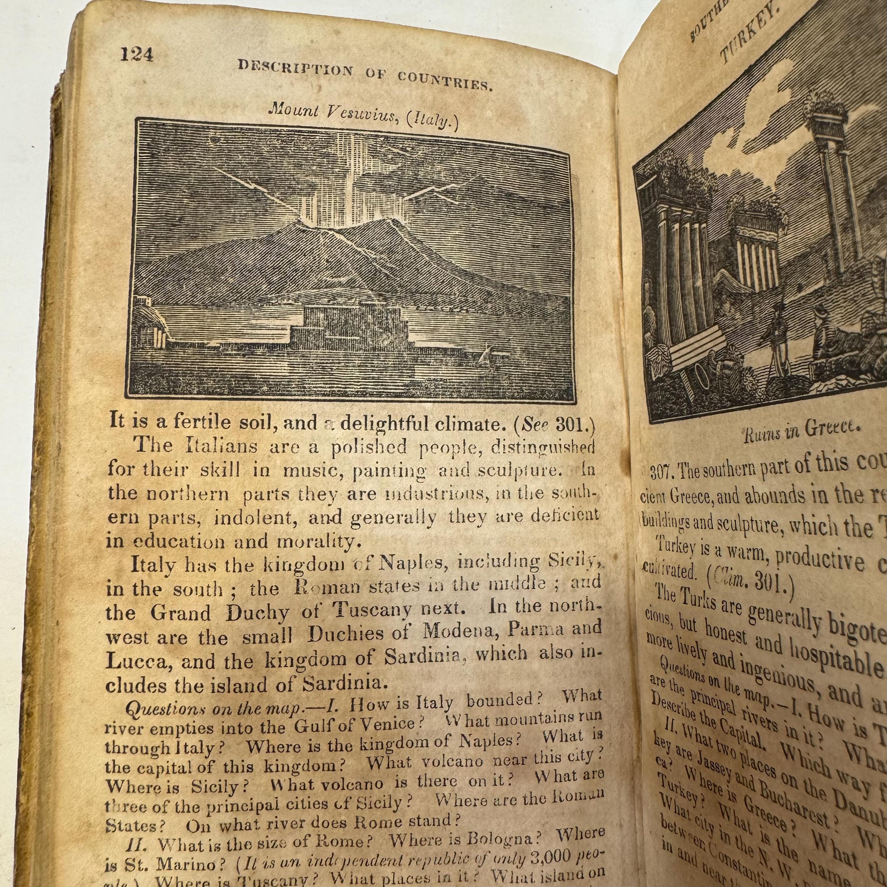 Woodbridge's Rudiments of Geography, on a new plan, designed to assist the memory by Comparison and Classification; with numerous engravings of Manners, Customs, and Curiosities. Accompanied with an Atlas, exhibiting the prevailing Theologys, forms of Government, degrees of Civilization, and the comparative size of Towns, Rivers, and Mountains. — photograph 4.