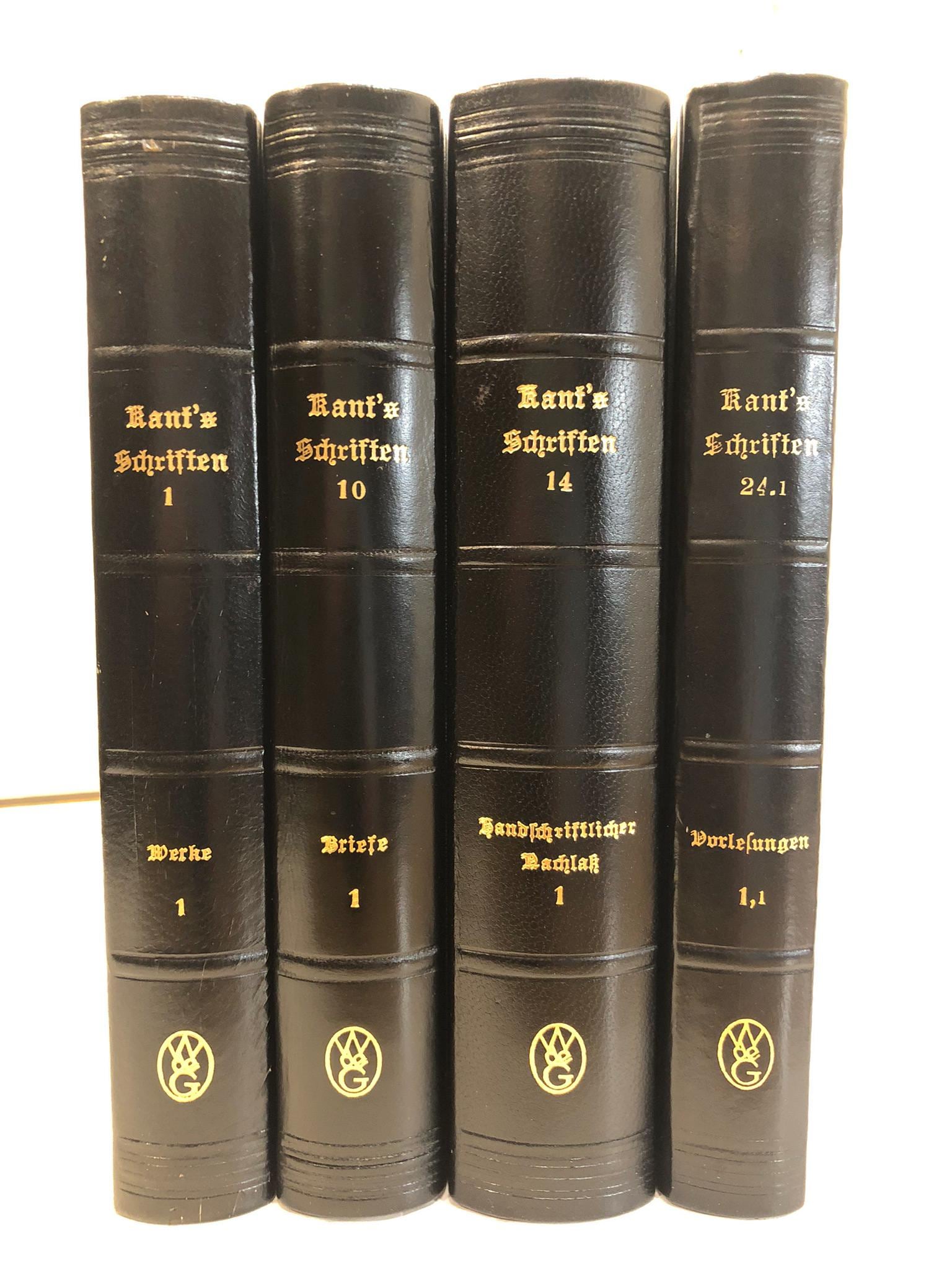 Kant's Werke. Kant's gesammelte Schriften. Königlich Preussische Akademie der Wissenschaften TRANSLATION: Kant's Works. Kant's Collected Writings. Published by the Royal Collected Writings. Royal Prussian Academy of Sciences Prussia. — photograph 3.