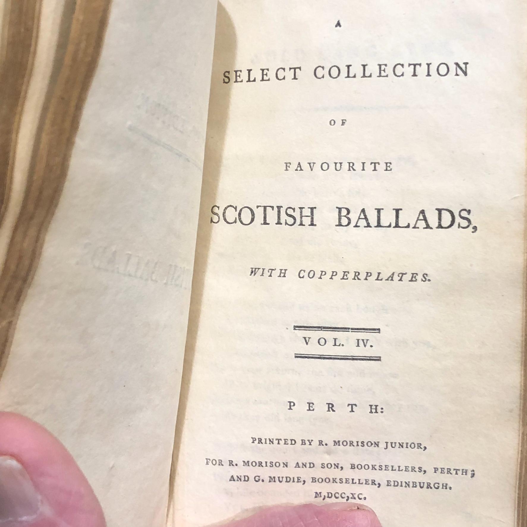 Select Collection of Favourite Scotish Ballads, With Copperplates. Vol.I. - Vol.IV. — photograph 9.